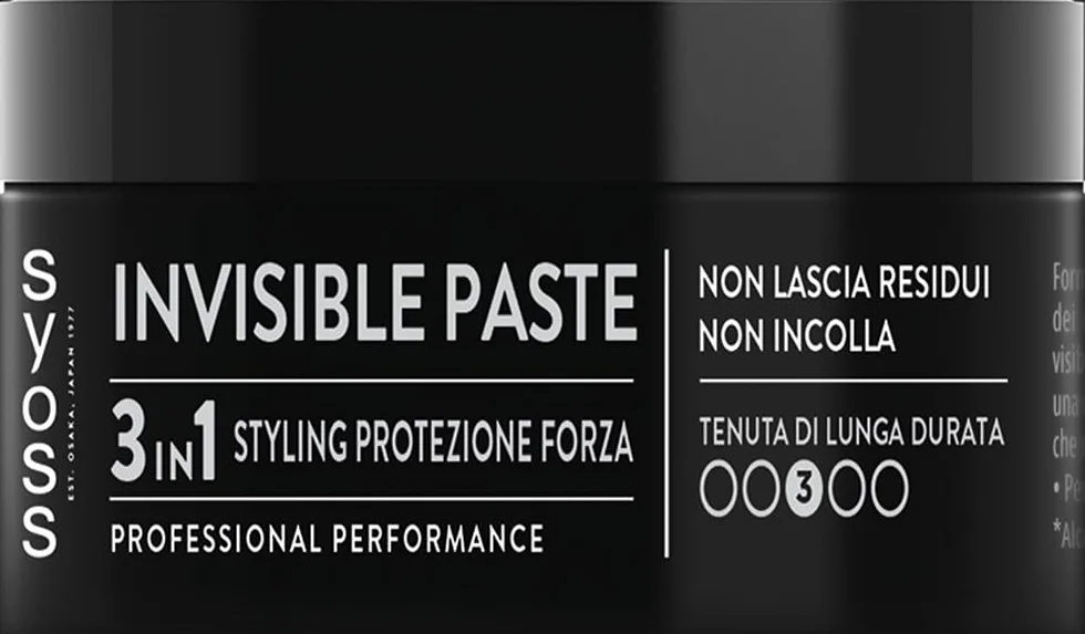 Syoss Invisible Paste 100 ml, wosk do włosów 3 w 1 do stylizacji włosów, ochrona, siła, pasta do włosów z kompleksem witamin, maść do włosów zapewnia naturalne wykończenie i długotrwały efekt 3