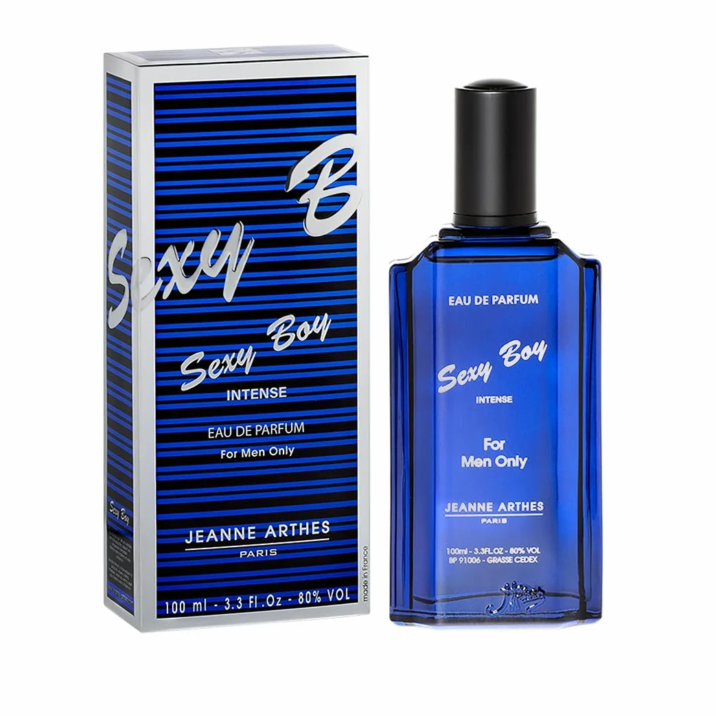 JEANNE ARTHES - Perfumy dla mężczyzn Sexy Boy Intense - Woda perfumowana - Butelka z rozpylaczem 100 ml - Wyprodukowano we Francji w Grasse
