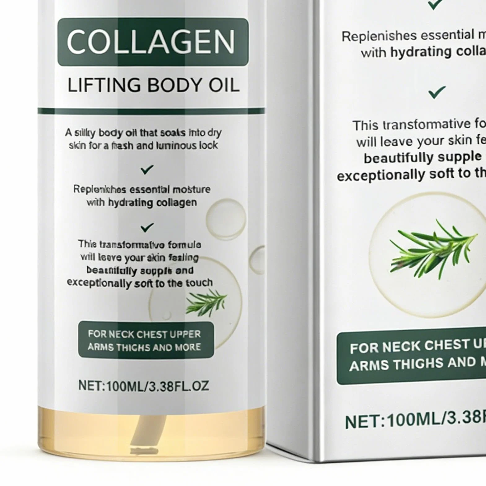 Skin Tightening Oil 100ml Non-Greasy Fast Absorbing Hydrating Body Oil for Women
