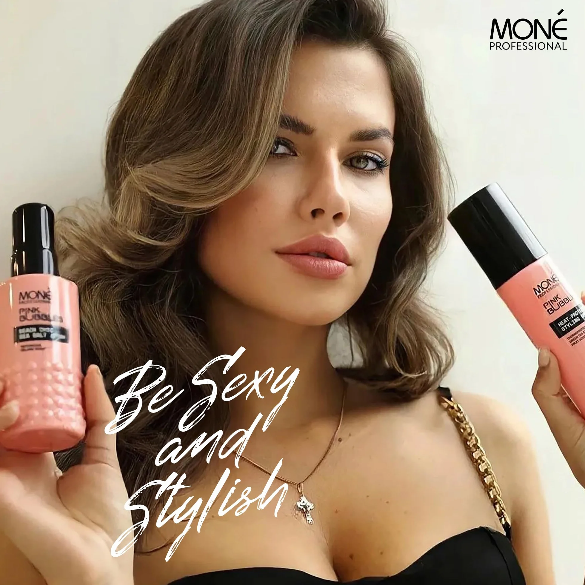MONÉ PROFESSIONAL spray do stylizacji wody morskiej, soli morskiej, stylizacja włosów, efekt plaży z falowaniem włosów, cienkimi lub grubymi, 150 ml