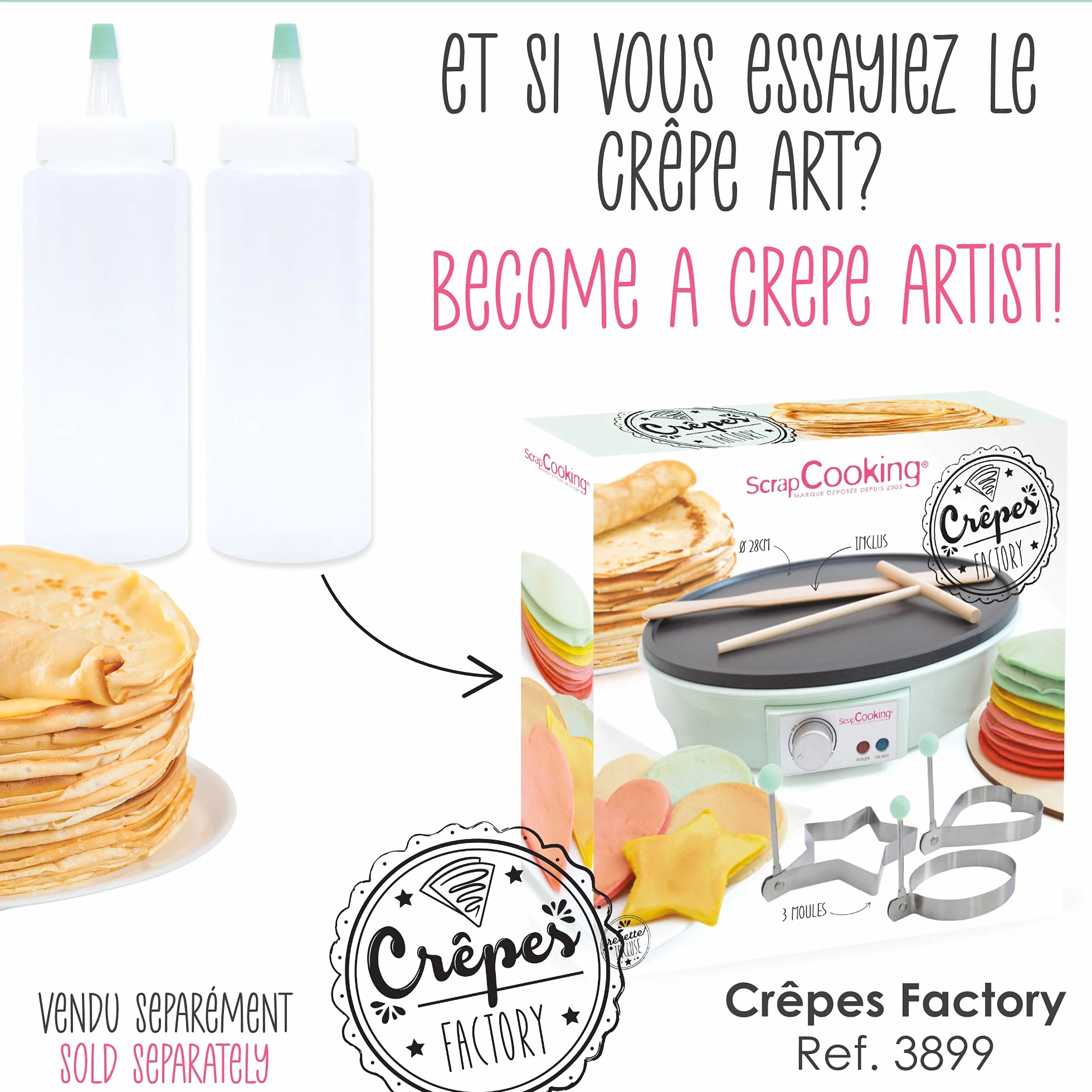ScrapCooking Zestaw 2 butelek do wyciskaczy 180 ml do sosów