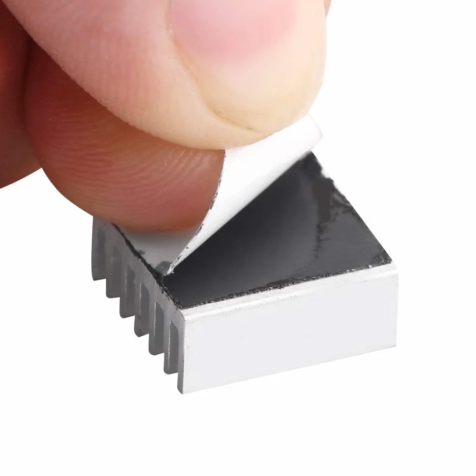 12 szt. Mini Radiator Aluminiowy Vrm Radiator, Mały Radiator 15mm Mini Radiator Chłodnica 14x14x6mm Mały Zestaw Chłodzący z Klej Samoprzylepny z Tyłu