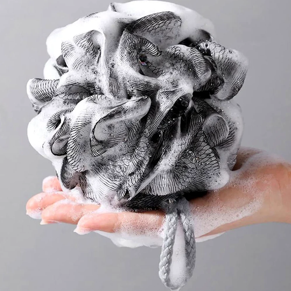 Ręcznik złuszczający Gąbka do kąpieli Prysznic Loofah Balls 66 g/szt. Siatkowa pufa Piłka pod prysznic Miękki peeling do ciała złuszczający do głębokiego czyszczenia, pełne oczyszczanie r
