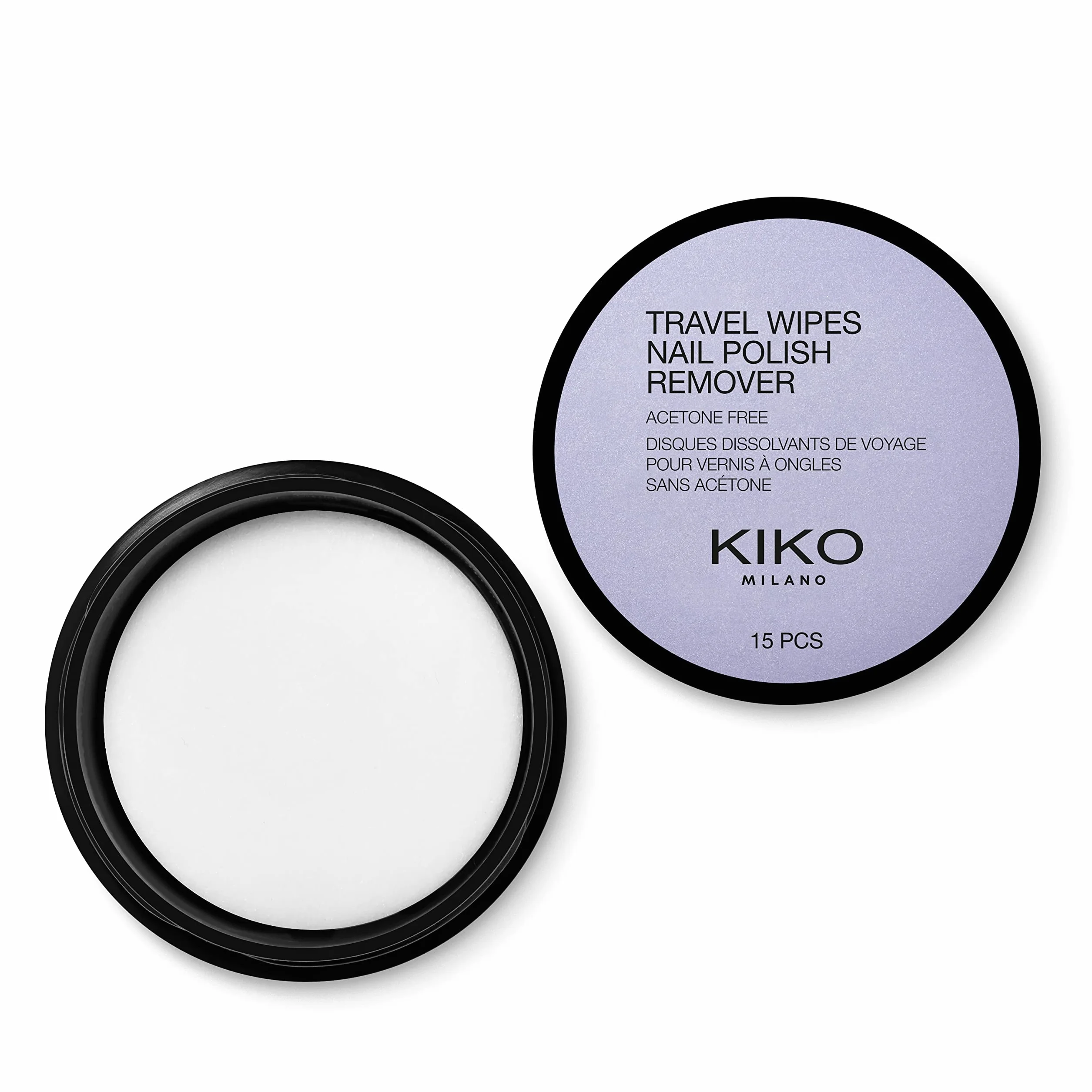 KIKO Milano Nail Polish Remover Wipes | Chusteczki Ze Zmywaczem Do Paznokci, Bez Acetonu