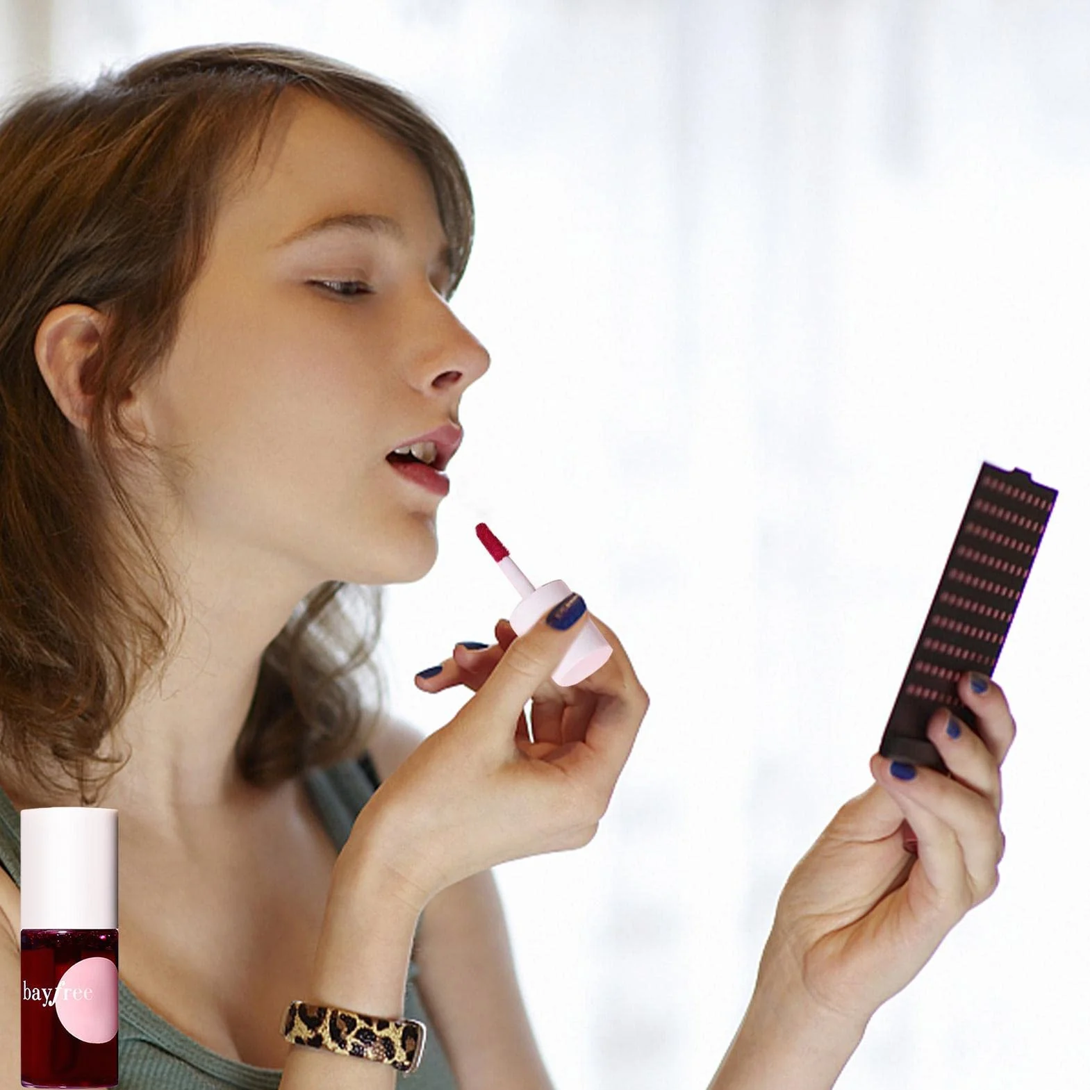 Lip and Cheek Tint Stain, p?ynna pomadka do ust, nawil?aj?ca, trwa? , wodoodporna, naturalna pomadka dla kobiet, 7 ml