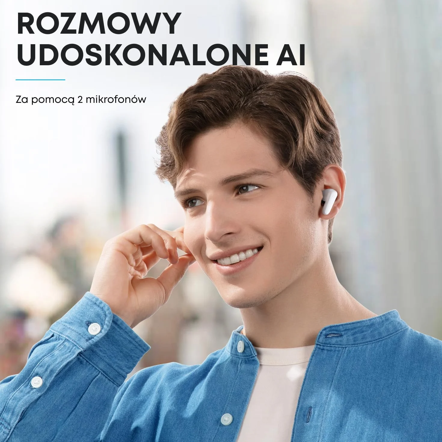 soundcore by Anker P20i Prawdziwie bezprzewodowe słuchawki douszne, 10 mm przetworniki z dużym basem, Bluetooth 5.3, 30 godzin odtwarzania, wodoodporność IPX5, 2 mikrofony do wyraźnych połączeń AI