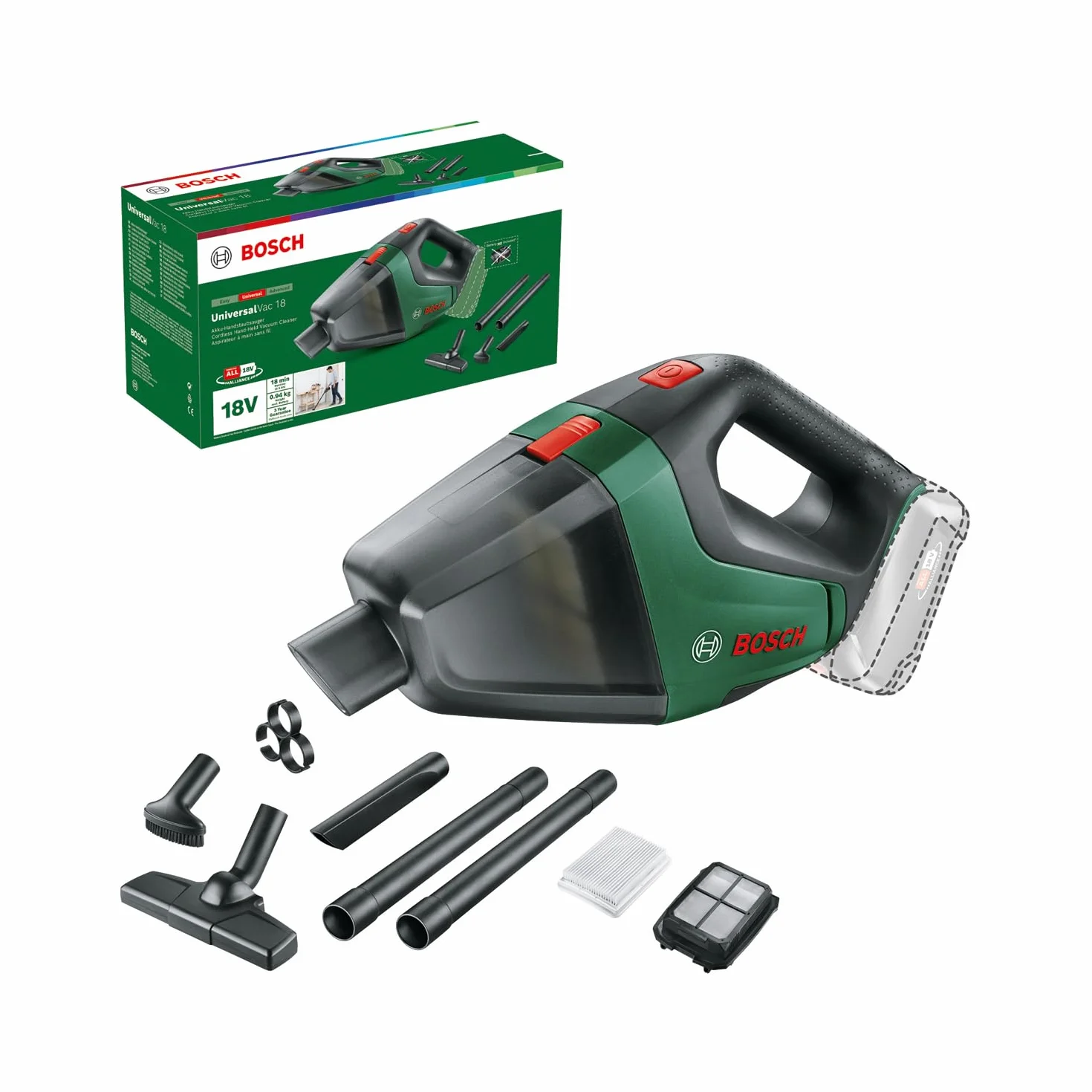Bosch UniversalVac 18 Odkurzacz akumulatorowy 18V