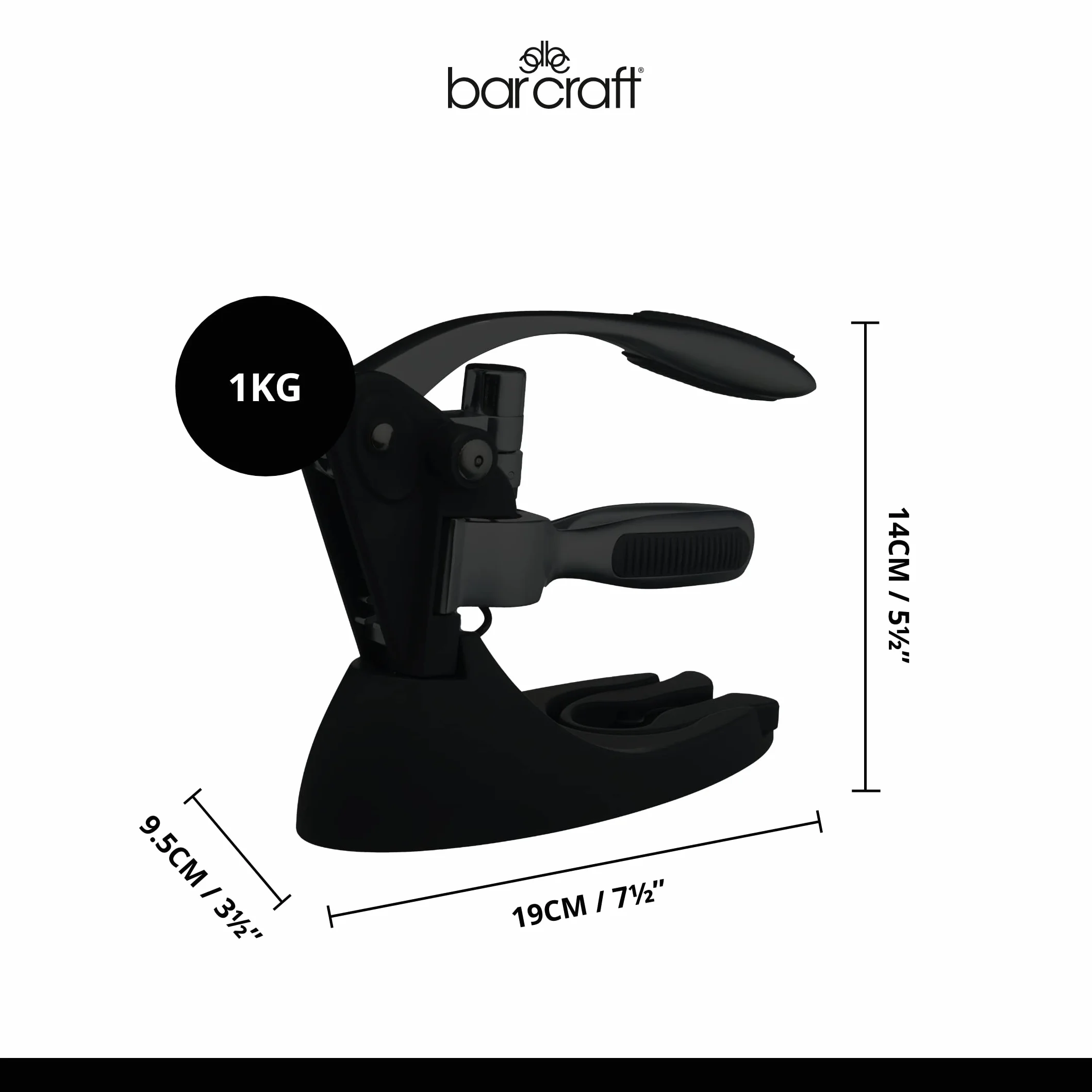 BarCraft Korkociąg Dźwigniowy Zestaw Upominkowy 25,4 × 22,86 × 6,35 cm