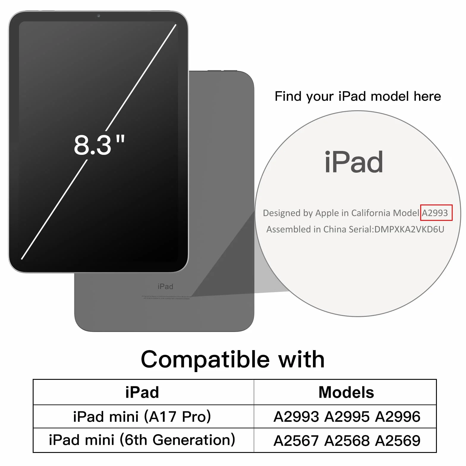 JETech Obrotowe Etui dla iPad mini (A17 Pro, Model 2024, 7. Generacji) / mini 6 (Model 2021, 6. Generacji), Obrotowa o 360 Stopni Stojaka Ochronnego Osłona Przejaśniać Tył (Księżycowa Poświata)