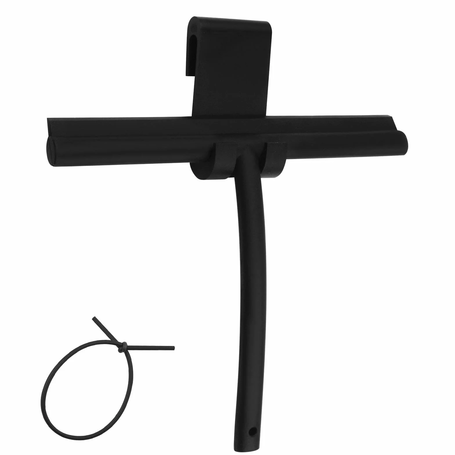 Ściągaczka do prysznica czarna 24 cm z uchwytem do czyszczenia okien łazienek luster płytek szkła