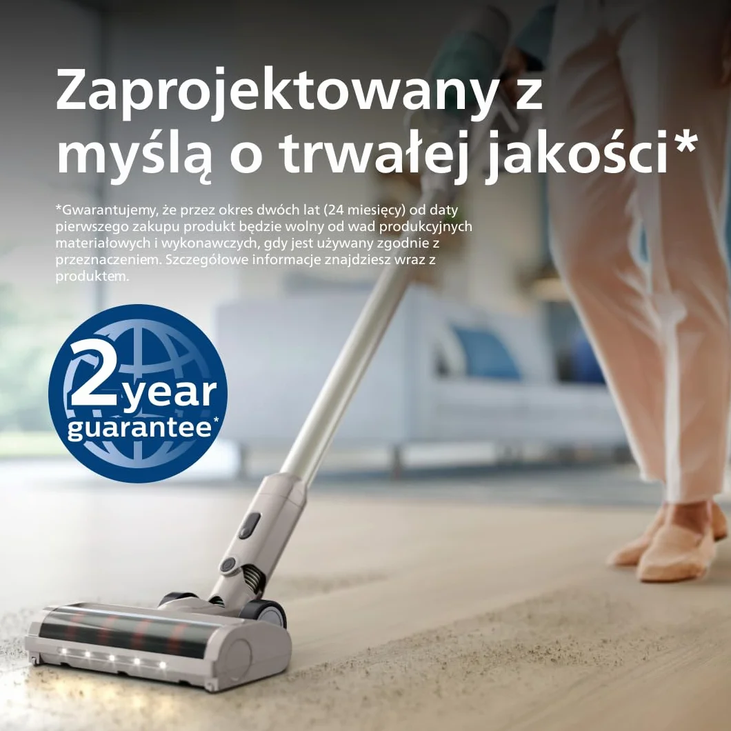 Philips Bezprzewodowy Odkurzacz Serii 2000 40 min LED Dysza Wymienny Akumulator XC2012/01