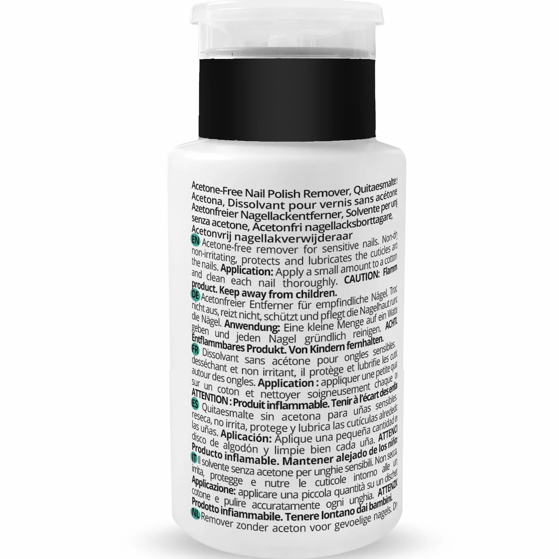 LaRosa Bezacetonowy ZMYWACZ do paznokci 190ml z pompką umożliwiającą oszczędną i wygodną aplikację - COLOUR REMOVER