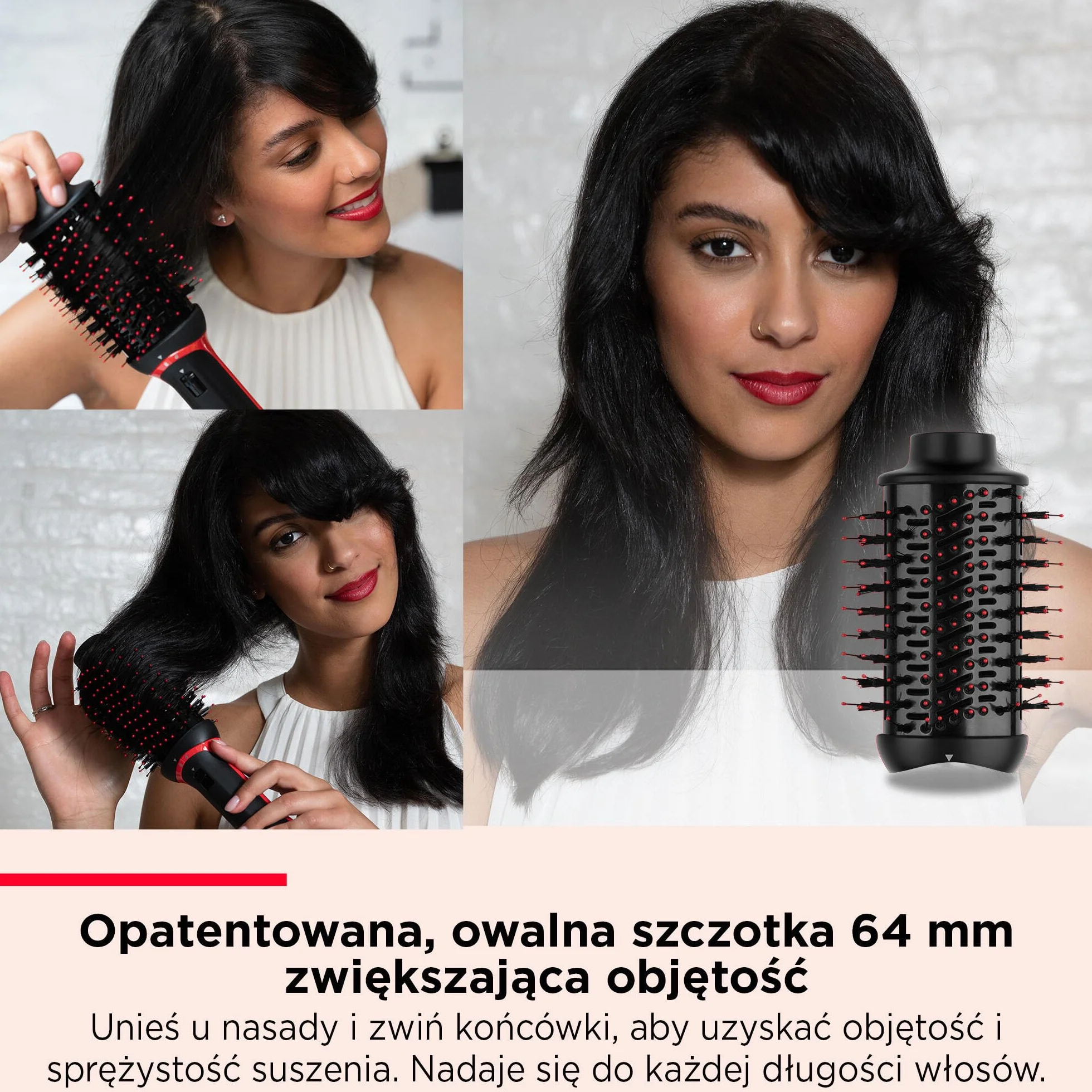 REVLON One-StepTM Blow-Dry Multi Air Styler 5 w 1 (Zdejmowane nasadki, lokówka, wolumizer, stylizator, wzmacniacz kształtu i suszarka).RVDR5370