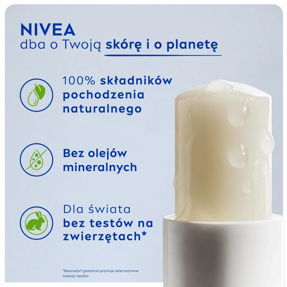 NIVEA Hydro Care Pielęgnująca pomadka do ust; 4,8 g