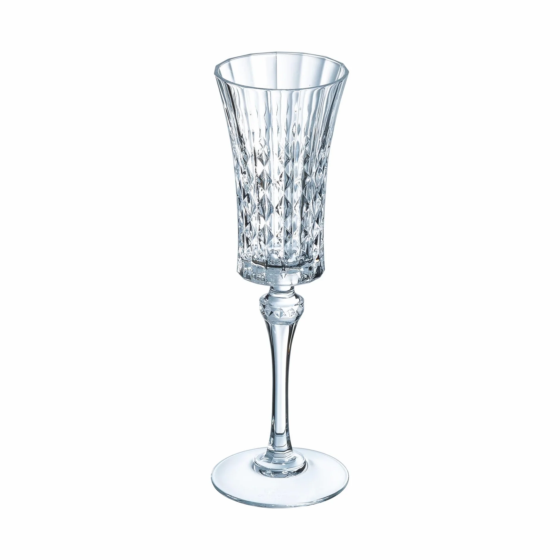 Cristal d'Arques Paris - Kolekcja Lady Diamond - 6 fletów 15 cl - Błyszczący, przezroczystość i wysoka wytrzymałość - Wyprodukowano we Francji - Wzmocnione opakowanie, odpowiednie do sprzedaży online