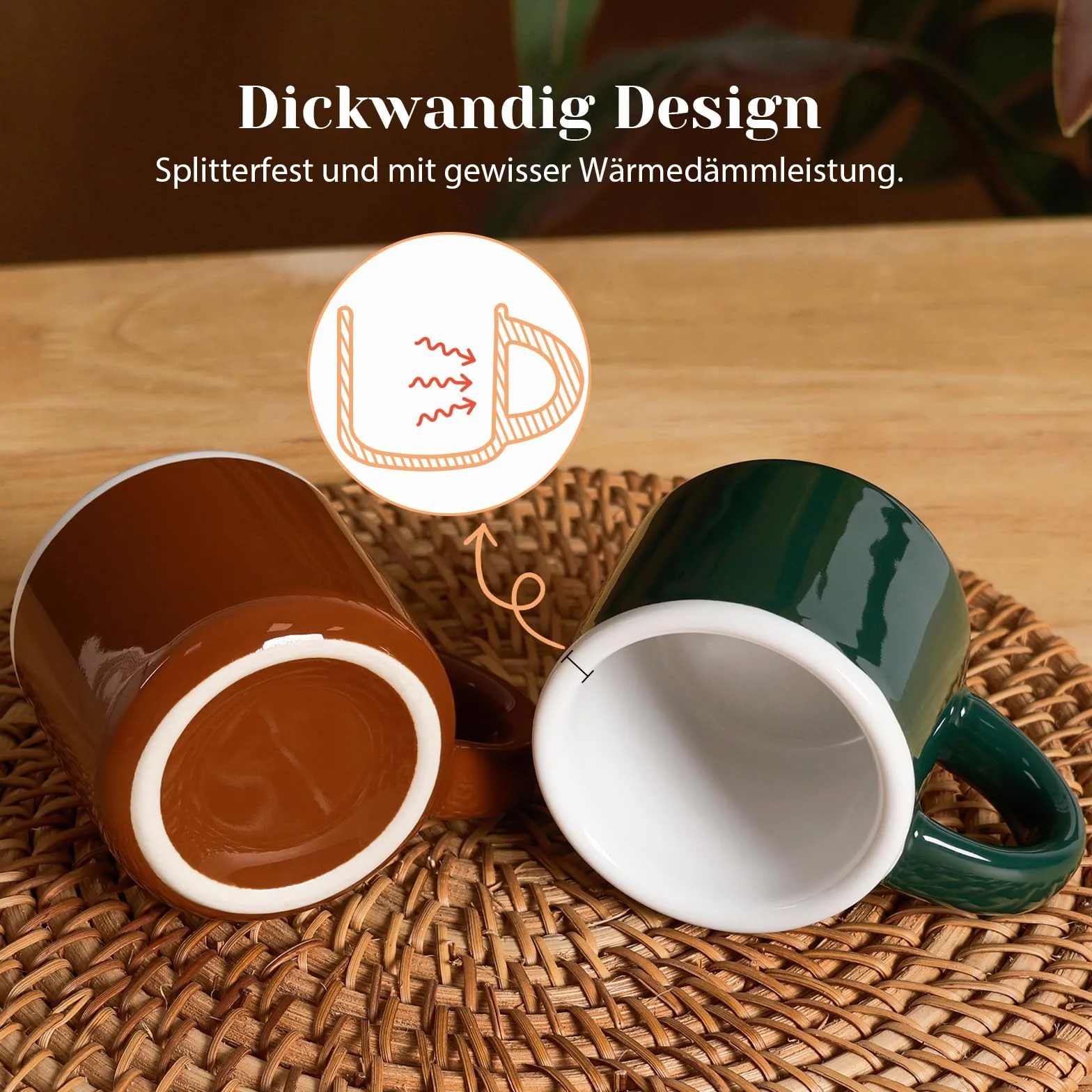 4-częściowy zestaw filiżanek do espresso, ceramiczne mini filiżanki do kawy, grube ścianki z uchwytem, idealne do kawy mokki, herbaty i mleka, idealne do domu i biura | kolorowe kubki do