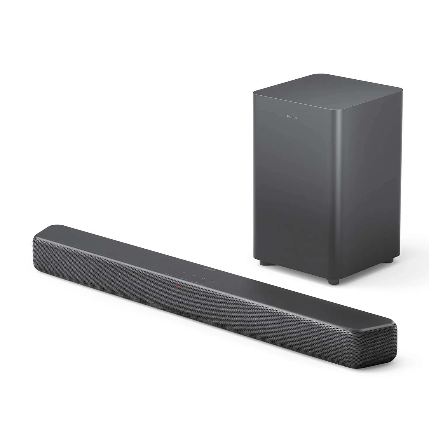 Philips TAB5309 Soundbar 2.1 z bezprzewodowym subwooferem – 2.1-kanalowy, 240 W, DTS Virtual X, Bluetooth 5.4, HDMI ARC, zlacze optyczne i port USB - Ciemnoszary