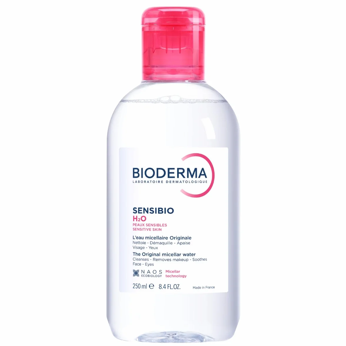 Bioderma, Sensibio H2O Solution Micellaire Peaux Sensibles 250 Ml, Woda Micelair., Wielobarwny, U, Unisex-Adult.