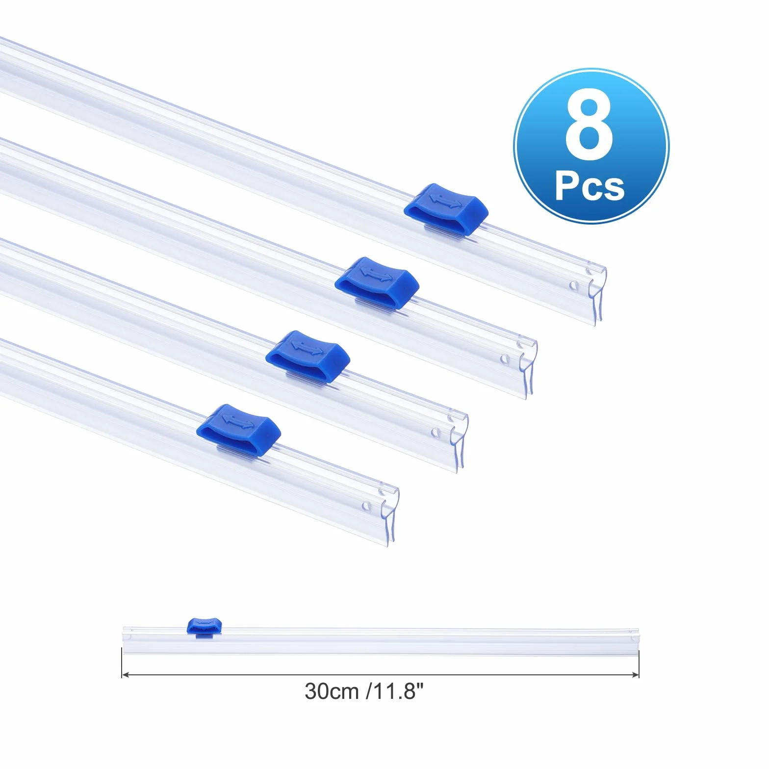 PATIKIL 8 szt. foremek do owijania plastikowego 30 cm otwór na karty niebieski