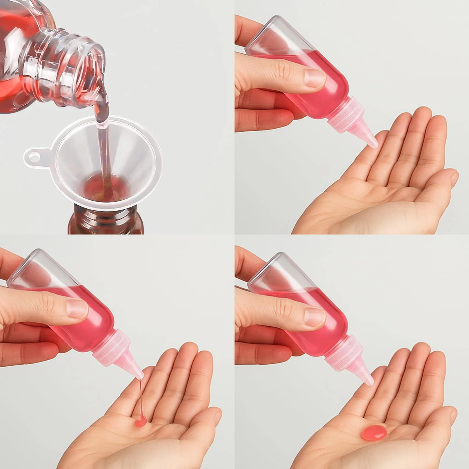 14 sztuk 100 ml butelki do wyciskania, aplikator, butelki do wyciskania 100 ml, małe plastikowe butelki do napełniania, butelki na olej, sos, sos, sos, lejki, etykiety, długopisy, 14 sztuk