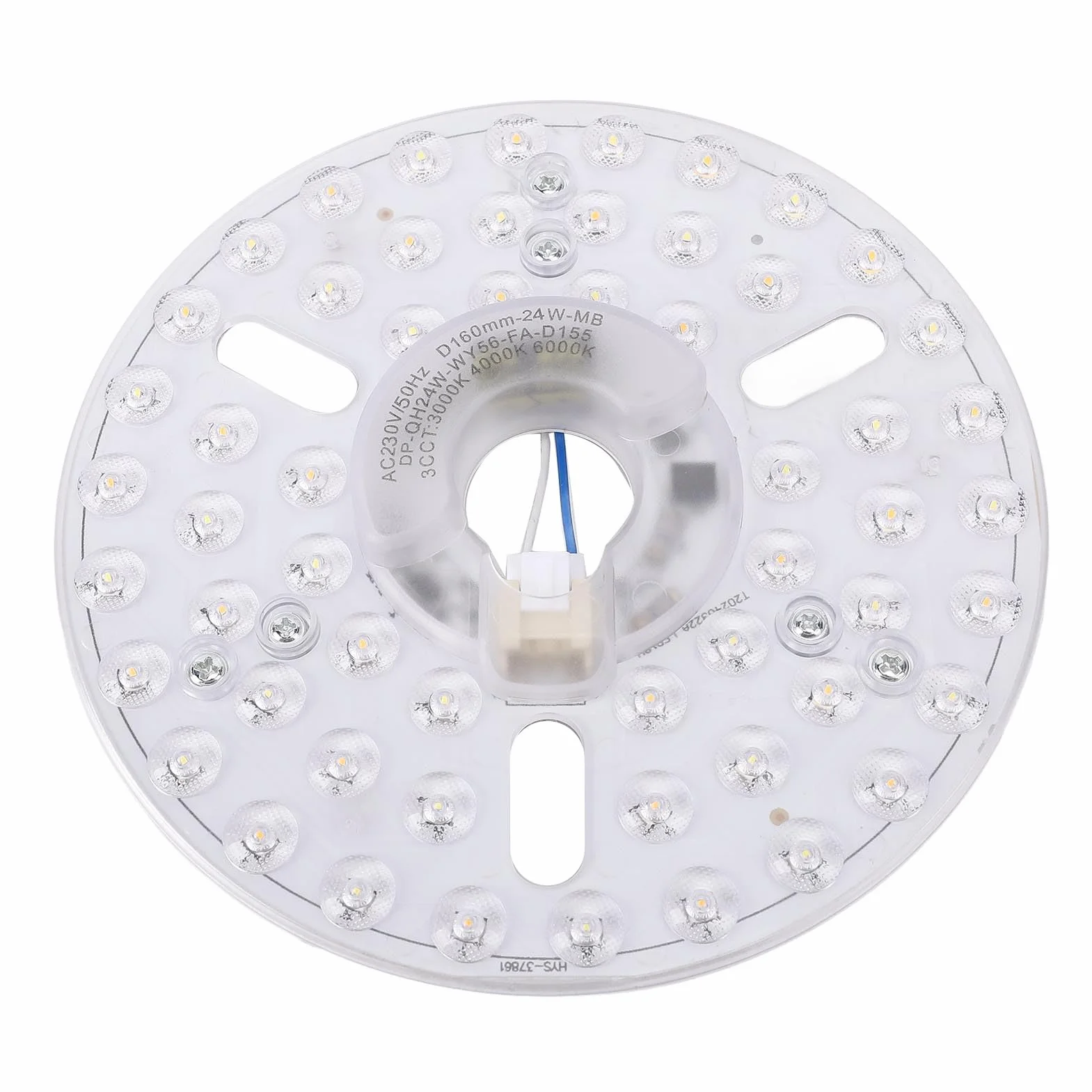Wentylatora LED 6,3 cala 24W CCCT 230V Zestaw Magnetyczny 3 Kolor Dimmable