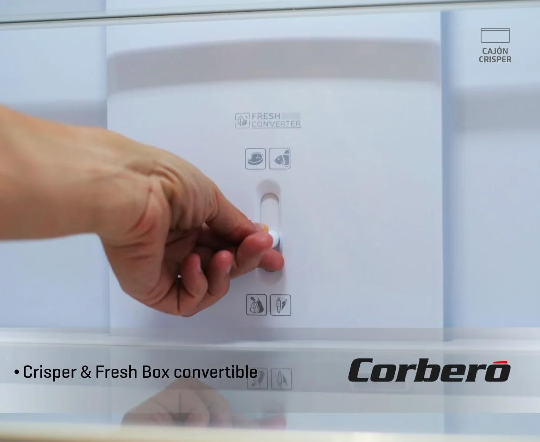 Lodówka 4-drzwiowa 362 l Inox No Frost Inwerterowy Fresh Box Crisper&Fresh Box Convertible