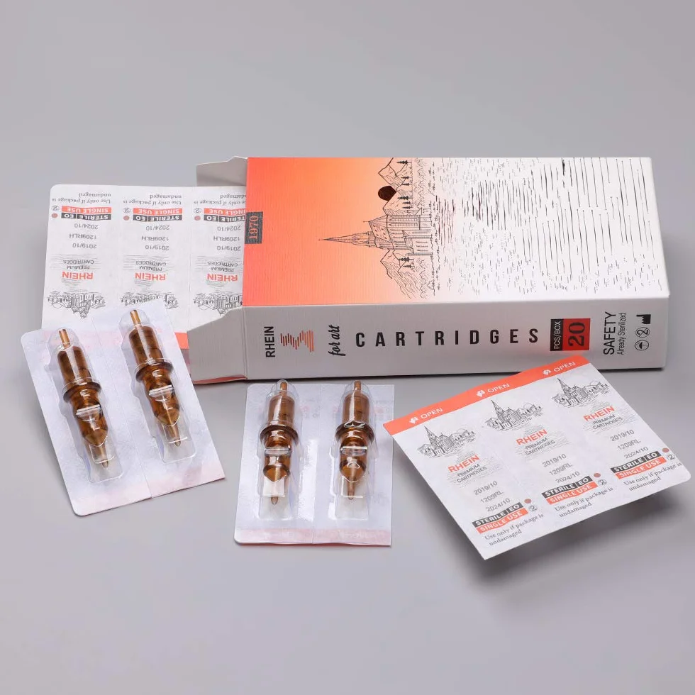 HAWINK tatuaż kartridż igły #10 Bugpin 21 zakrzywiony/okrągły magnum M-Taper 20 szt. z membraną profesjonalny jednorazowy EN02-20-CF1021RM