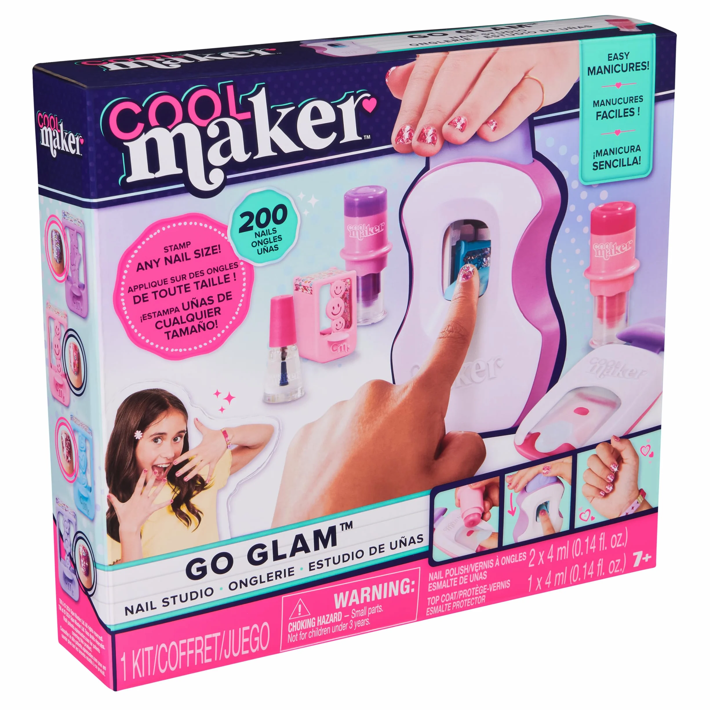 Cool MAKER Go Glam Studio paznokci – do stylowych paznokci z motywami, łatwe lakierowanie i drukowanie, dla dzieci od 7 lat