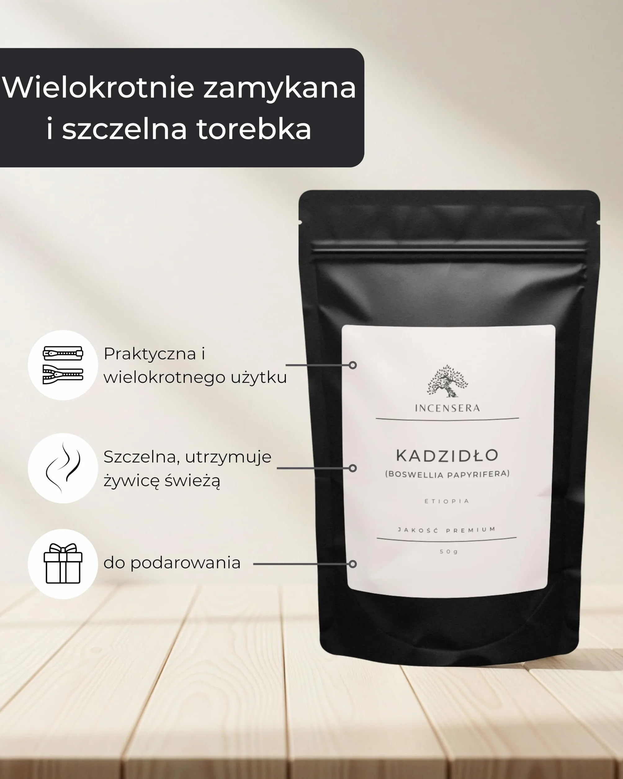 Żywica Naturalna Boswellia Papyrifera 50 g Kadzidło Olibanum Kościelne