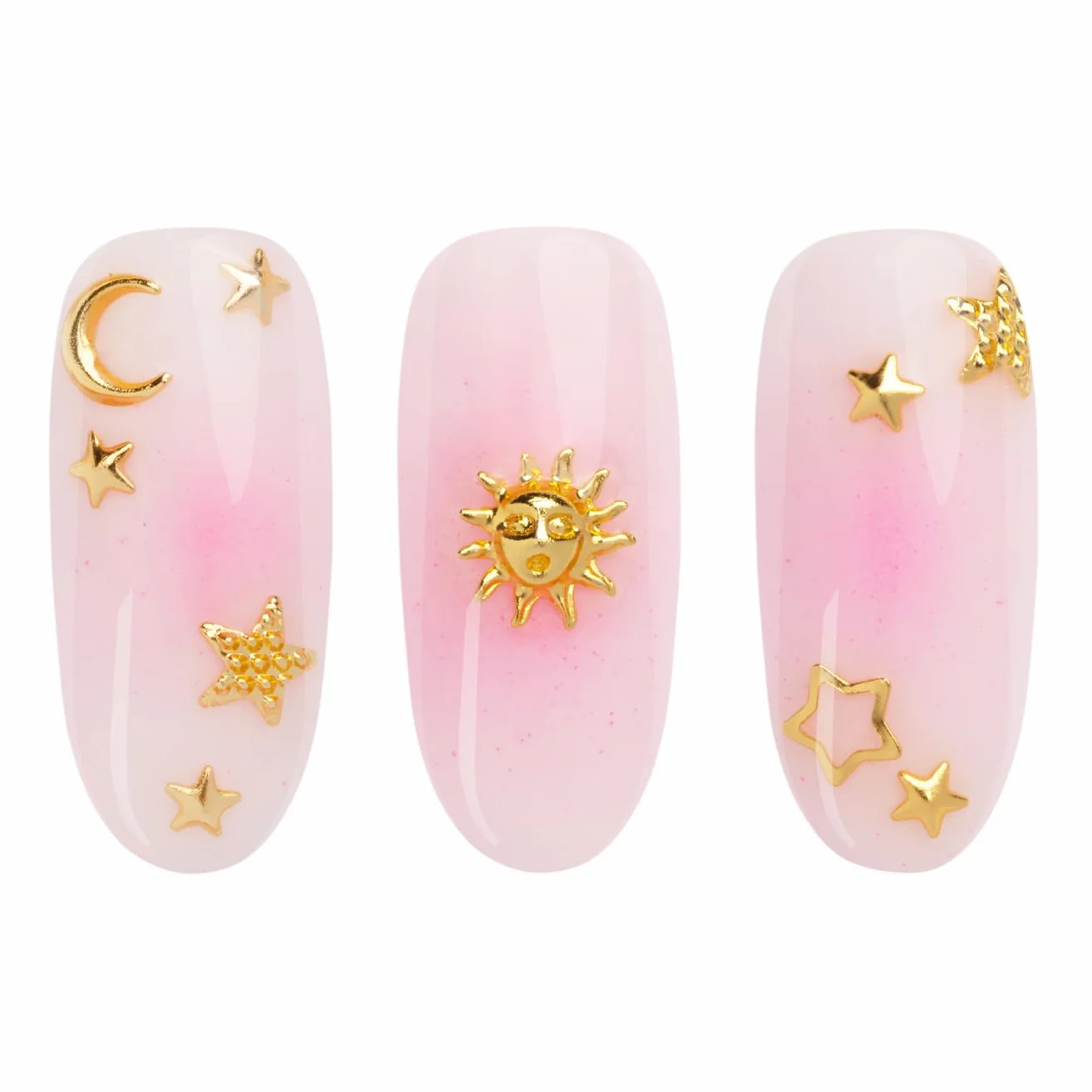 NEONAIL Karuzela z ozdobami 3D do paznokci 06 Złote Nail Art Biżuteria do zdobienia