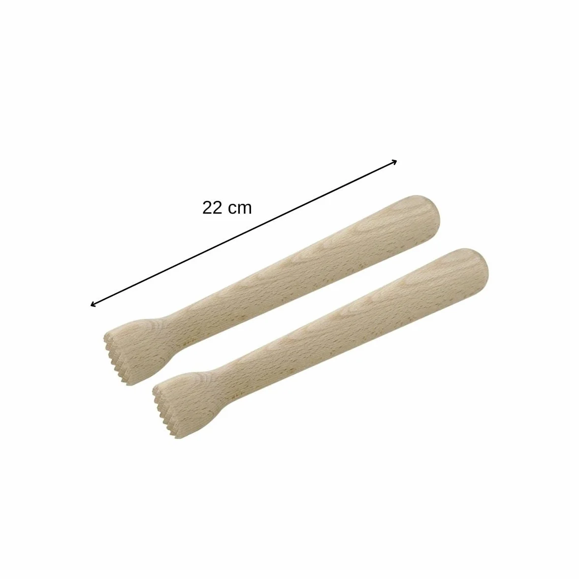 Tłuczki barmańskie drewniane brązowe 22 cm 2 sztuki