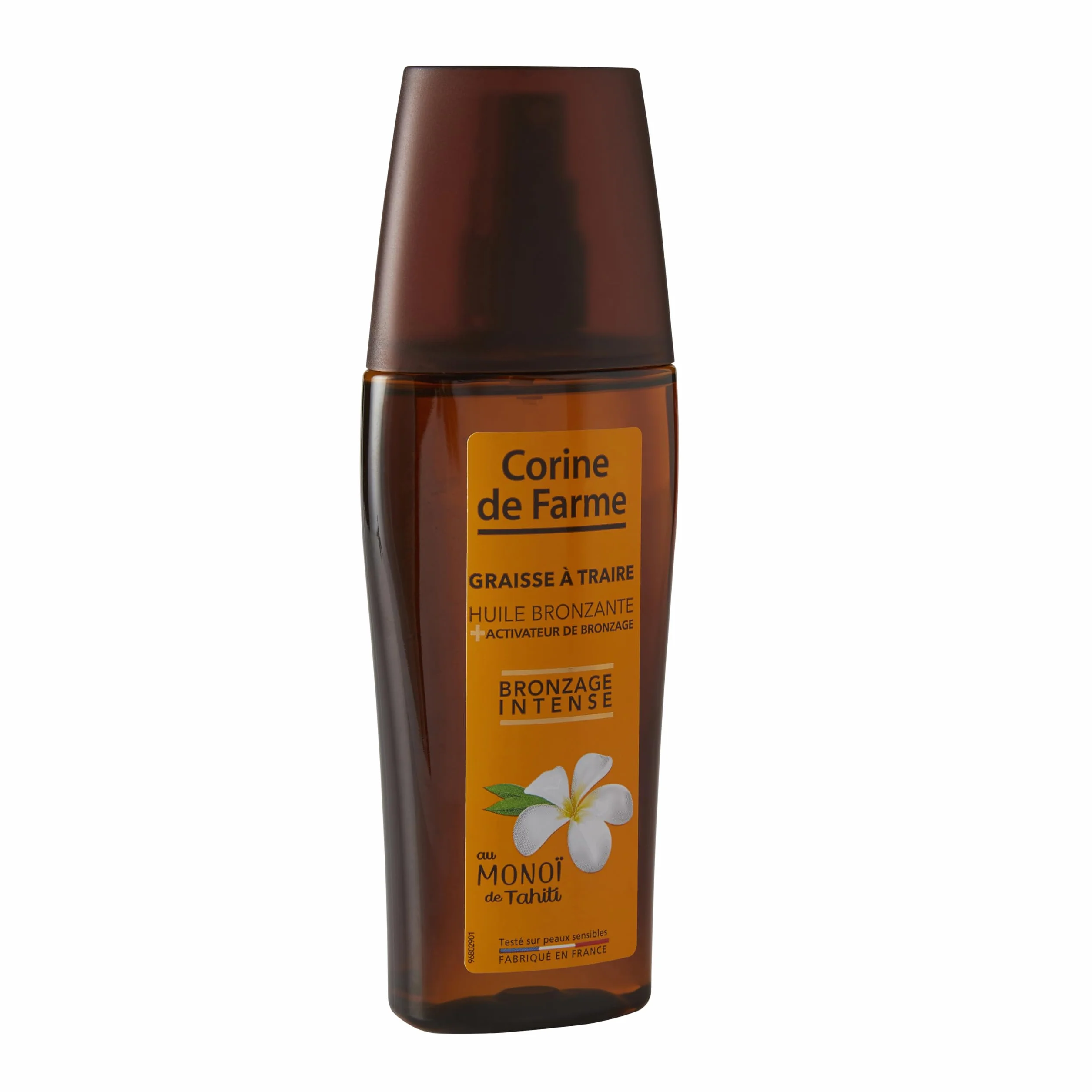 Corine de Farme - Olejek opalający z aktywatorami opalania - Tahiti Monoi - bez samoopalacza - Przeznaczony do skóry matowej lub już opalonej - 150 ml