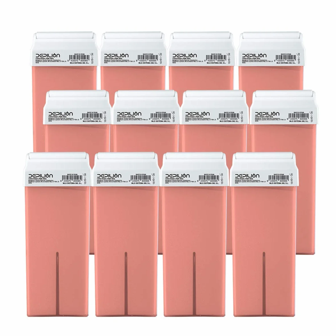 Wosk do depilacji Roll On 12 x wkłady 100ml Różowy - Roll-on Wosk do depilacji