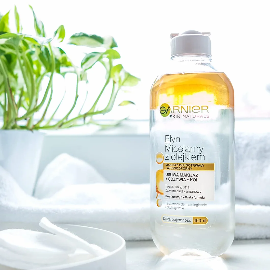 Garnier Skin Naturals Płyn Micelarny z olejkiem arganowym, dwufazowy 400 ml