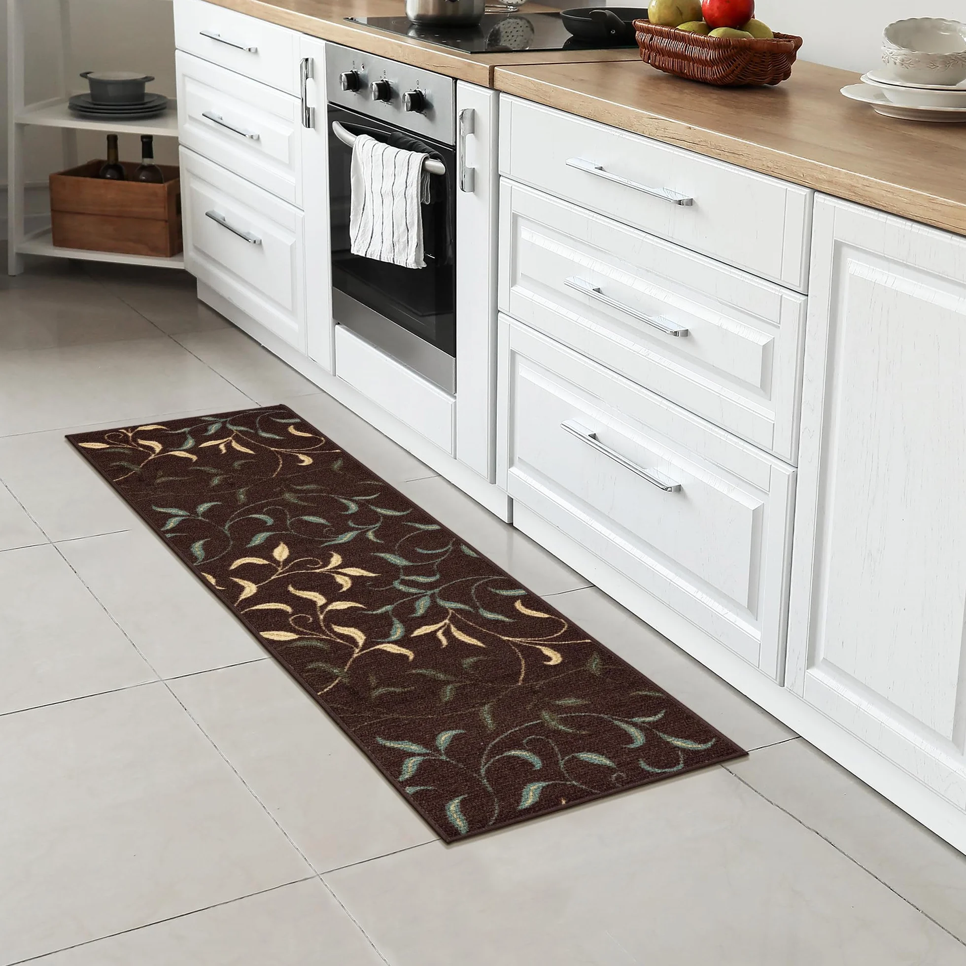 Ottomanson Ottohome Collection dywan z gumowym spodem 50x150 cm brązowy