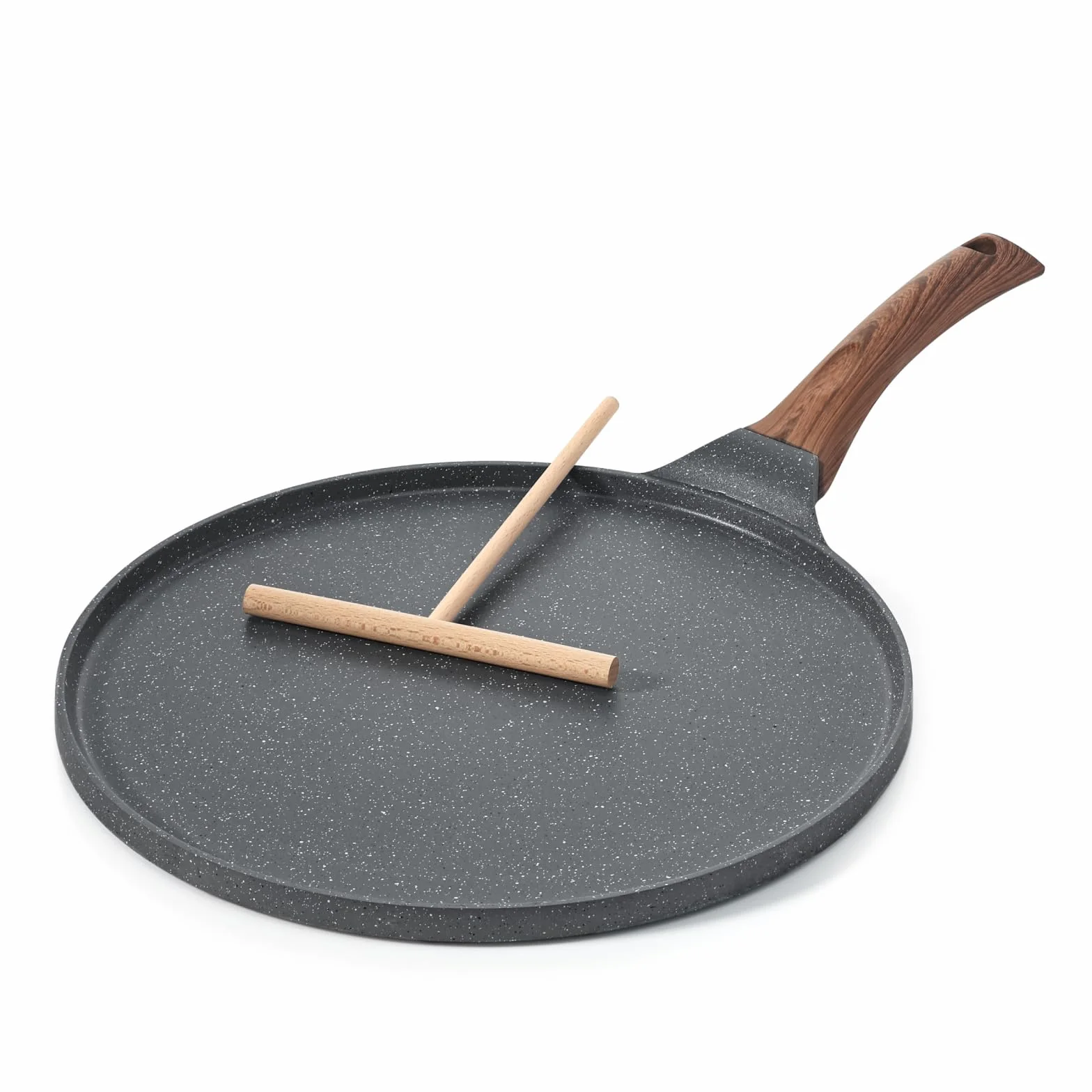SENSARTE Nieprzywierająca Patelnia do Naleśników Dosa Pan 26 cm, Odlewana Ciśnieniowo Aluminium, Kompatybilna z Indukcją, Bez PFOA