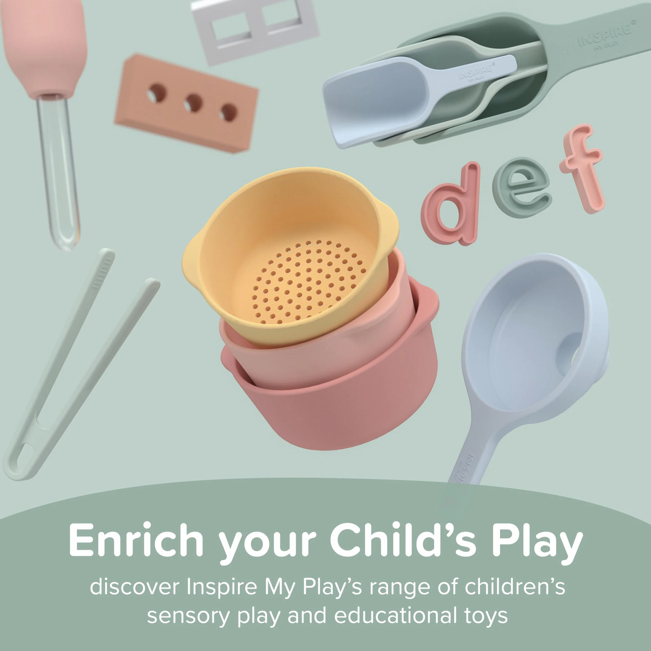 Inpire My Play zestaw 3 lejków zielony
