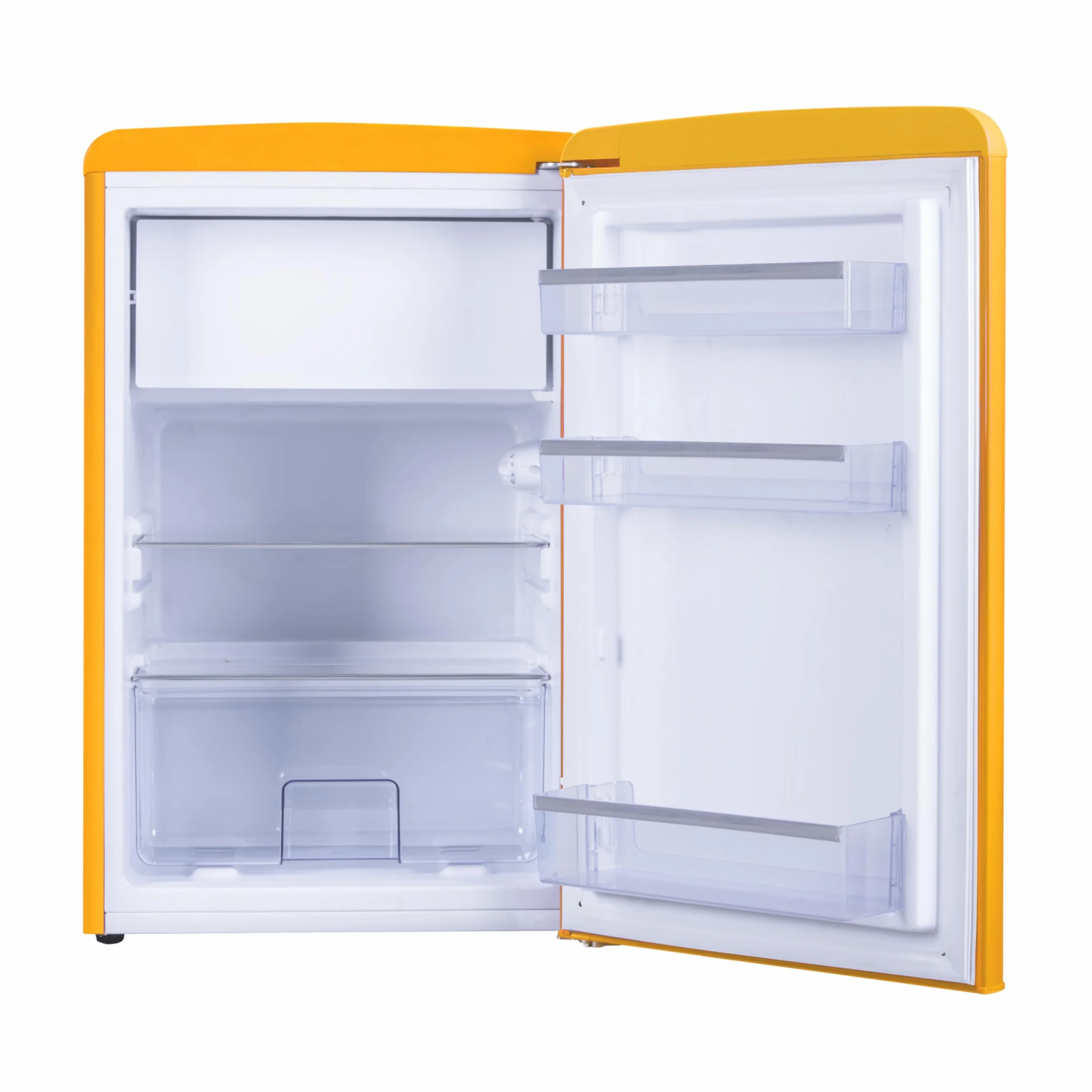 Amica KS 15613 Y Retro lodówka z zamrażalnikiem 88 x 55 x 62 cm żółty