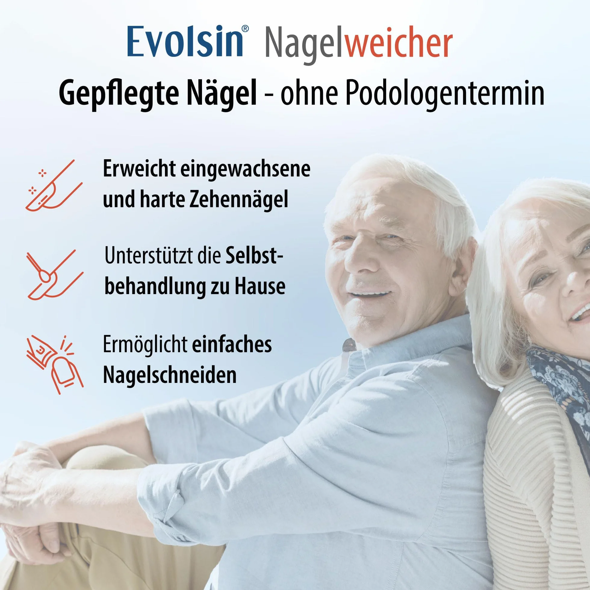 Evolsin Łagodnik do paznokci | delikatne i skuteczne rozwiązanie do wrastających paznokci u stóp | formuła alkaliczna do miękkich, elastycznych paznokci | łatwe zastosowanie z aplikatorem wacika