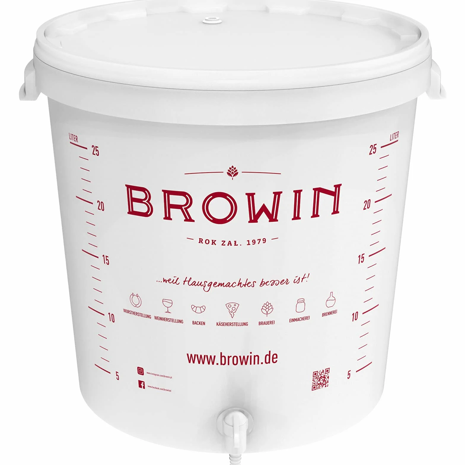Browin pojemnik fermentacyjny 30 l z kurkiem spustowym