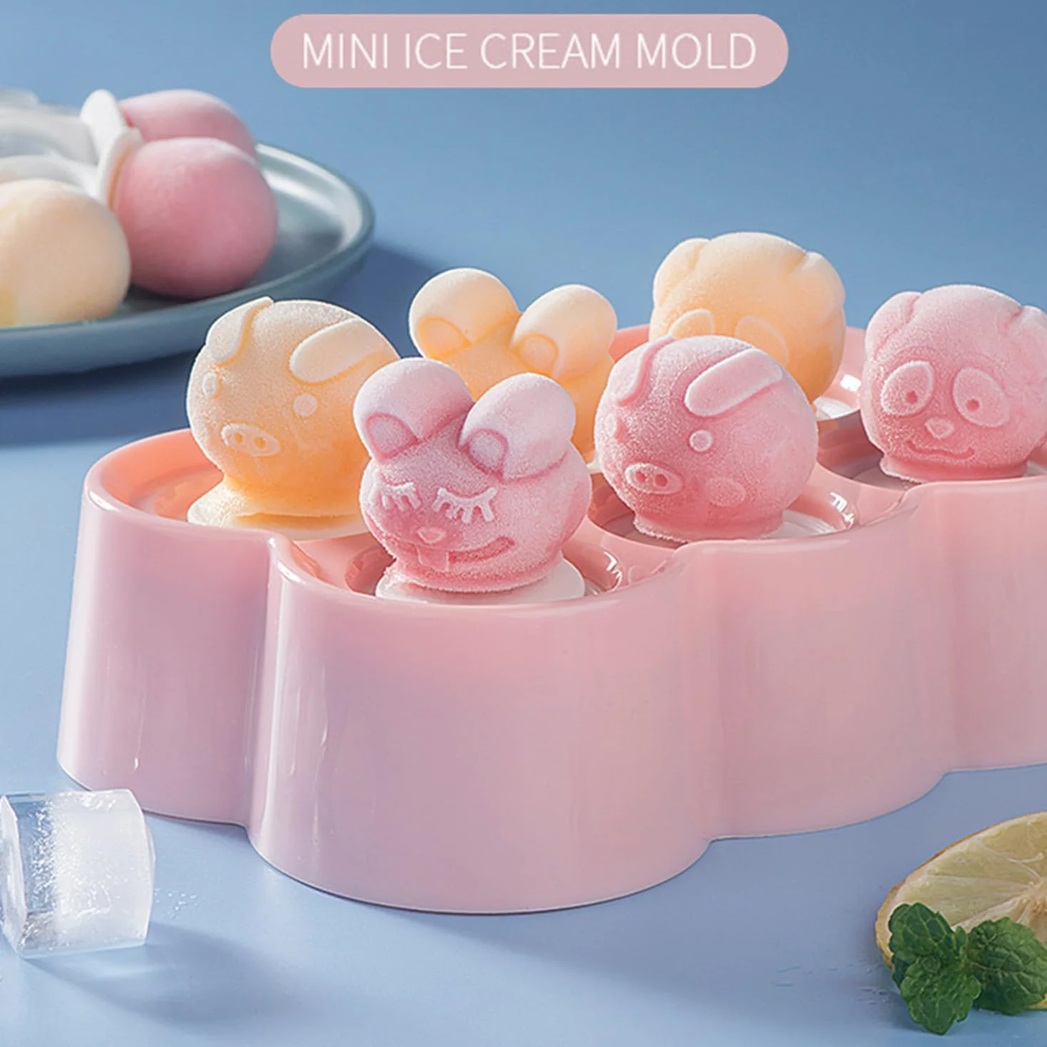 Silikonowe foremki do lodów dla dzieci, 6 sztuk, mini Popsicle
