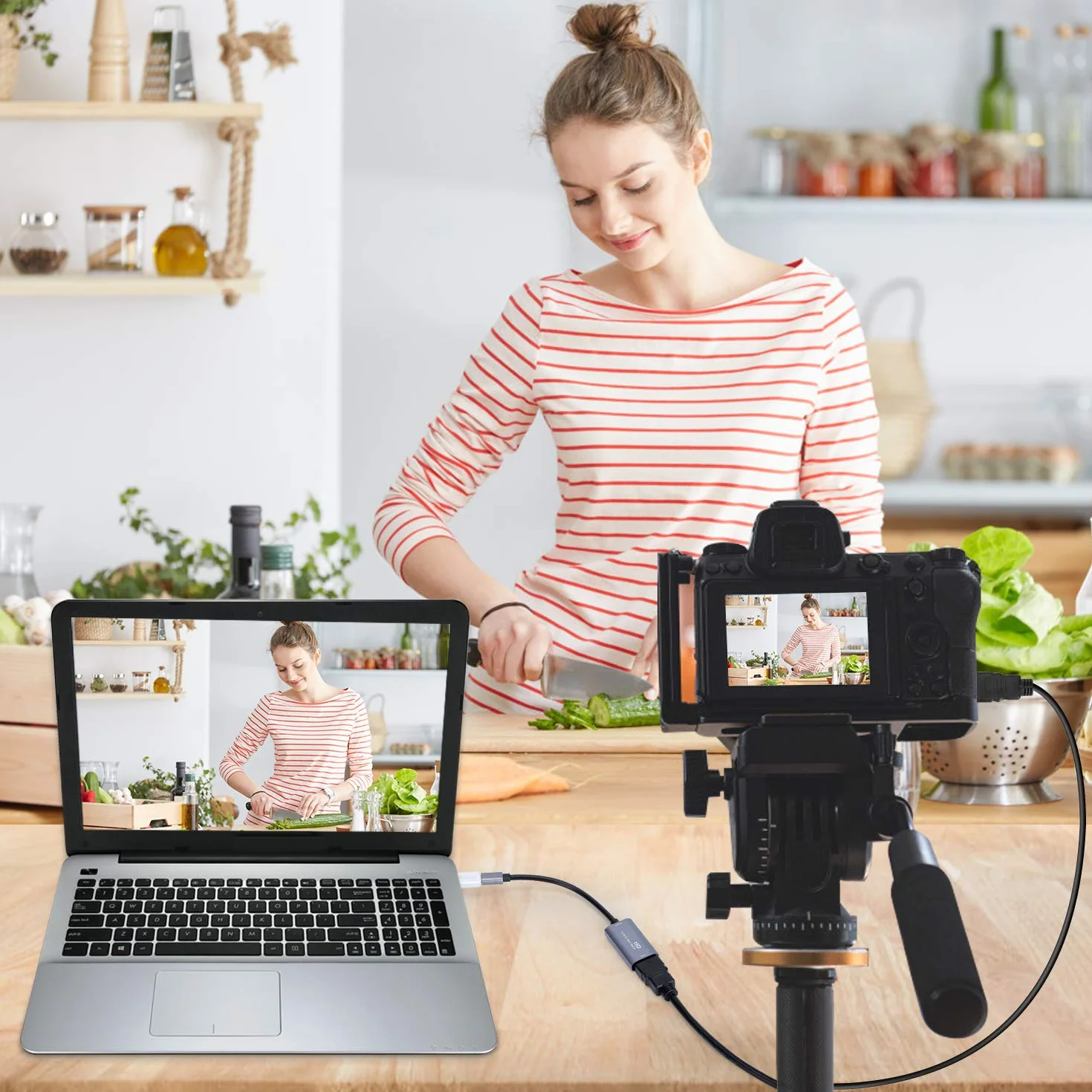 Guermok Karta przechwytywania wideo, karta przechwytywania audio USB 3.0 HDMI na USB C, 4K 1080p60fps urządzenia przechwytujące do gier na żywo rejestrator wideo, działa z systemem Windows Mac OS dla
