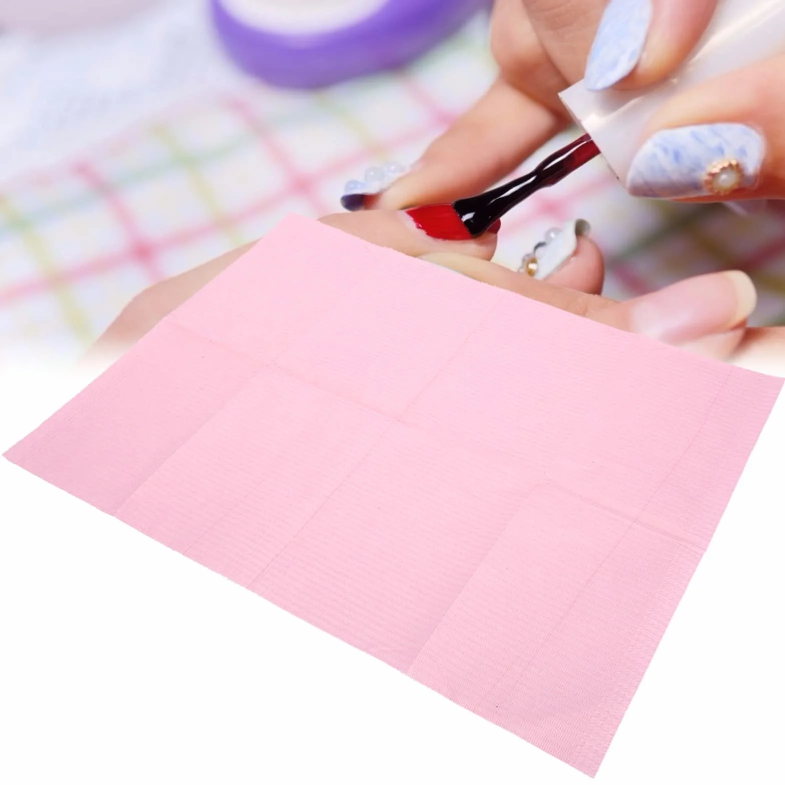 125 szt. Wodoodporna Papierowa Mata na stół do Zdobienia Paznokci Pad Salon Praktyka Manicure Narzędzie Jednorazowe Maty do Paznokci Podpórka Pod rękę do Paznokci do Zdobienia