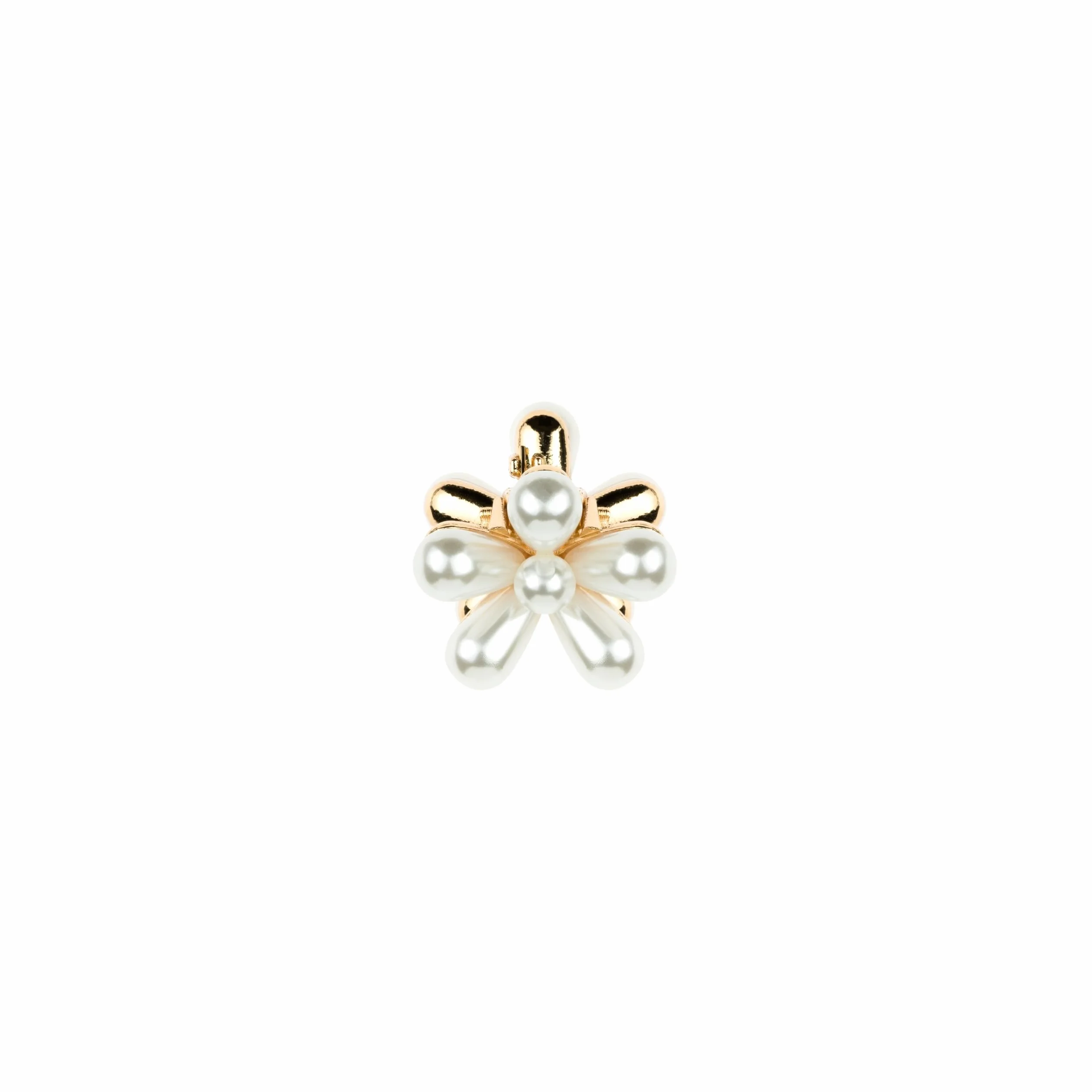 invisibobble Clipstar S Pearly Flower (4 sztuki) – małe spinki do włosów z kwiatem pereł – dla kobiet, dziewcząt i cienkich włosów – złota klamra do włosów dla eleganckiej stylizacji