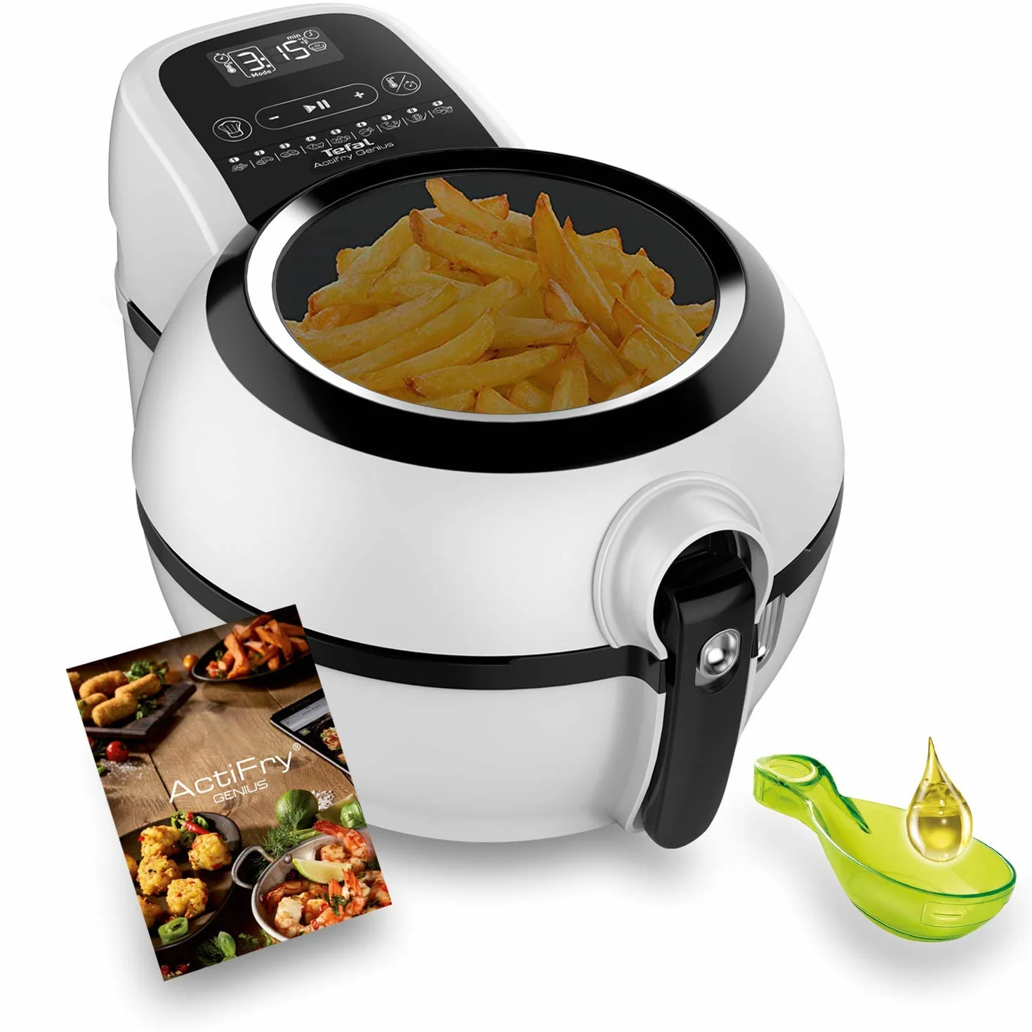 Tefal Actifry Genius Snaking Frytkownica Beztłuszczowa 1.2 kg Czarny