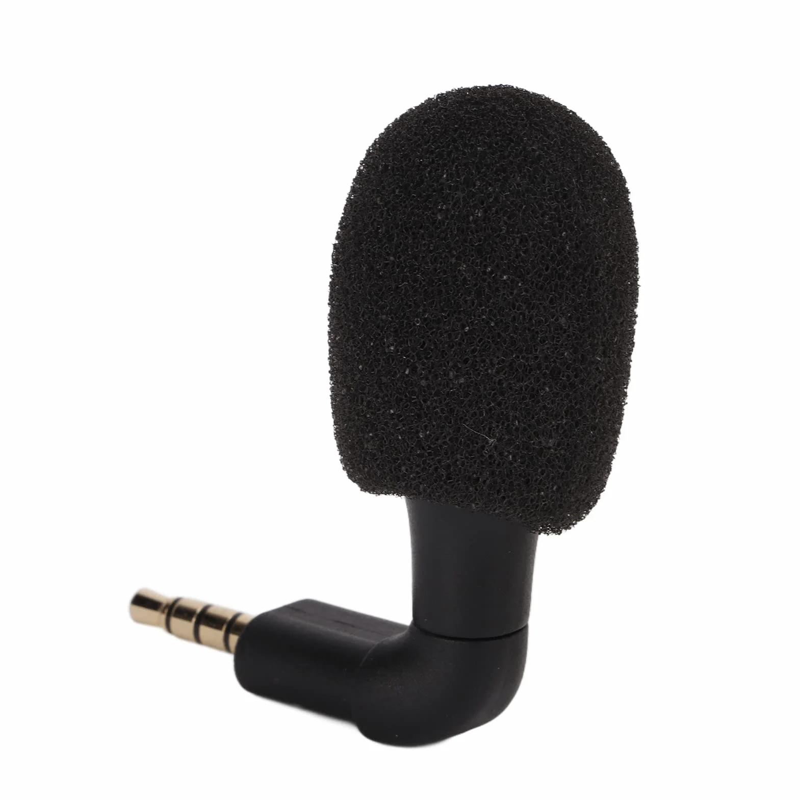 Akozon Mini wielokierunkowy mikrofon pojemnościowy elastyczny, gniazdo 3,5 mm, regulowane radio przestrzenne 360°, przenośny mikrofon audio do smartfona