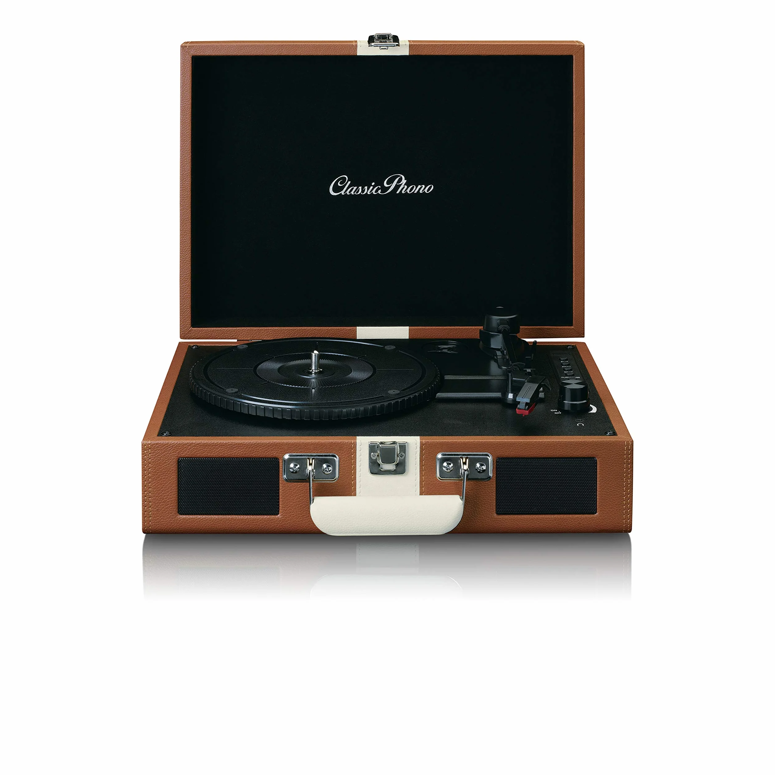 Lenco Wzmocniony gramofon (Tt-120 Brown), z głośnikami i Bluetooth 5.0