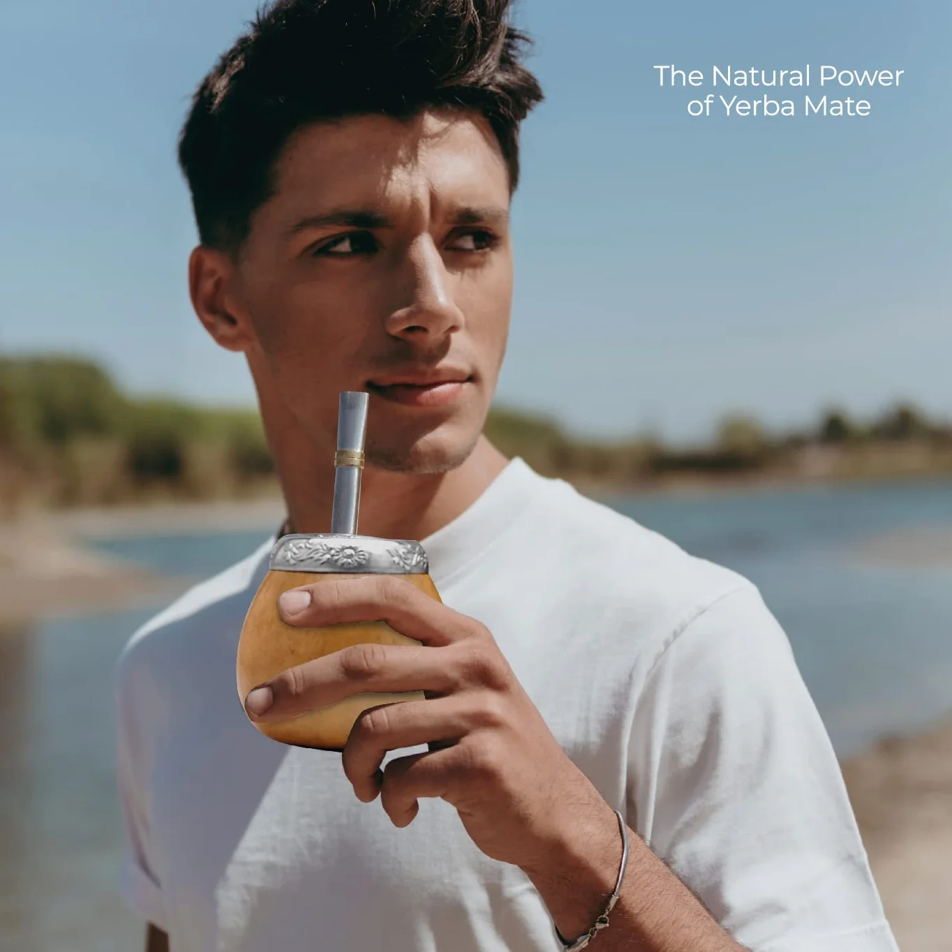 BALIBETOV Yerba Mate Kubek Naturalny Ręcznie Robiony Argentyński - Zestaw z Bombillą i Szczotką