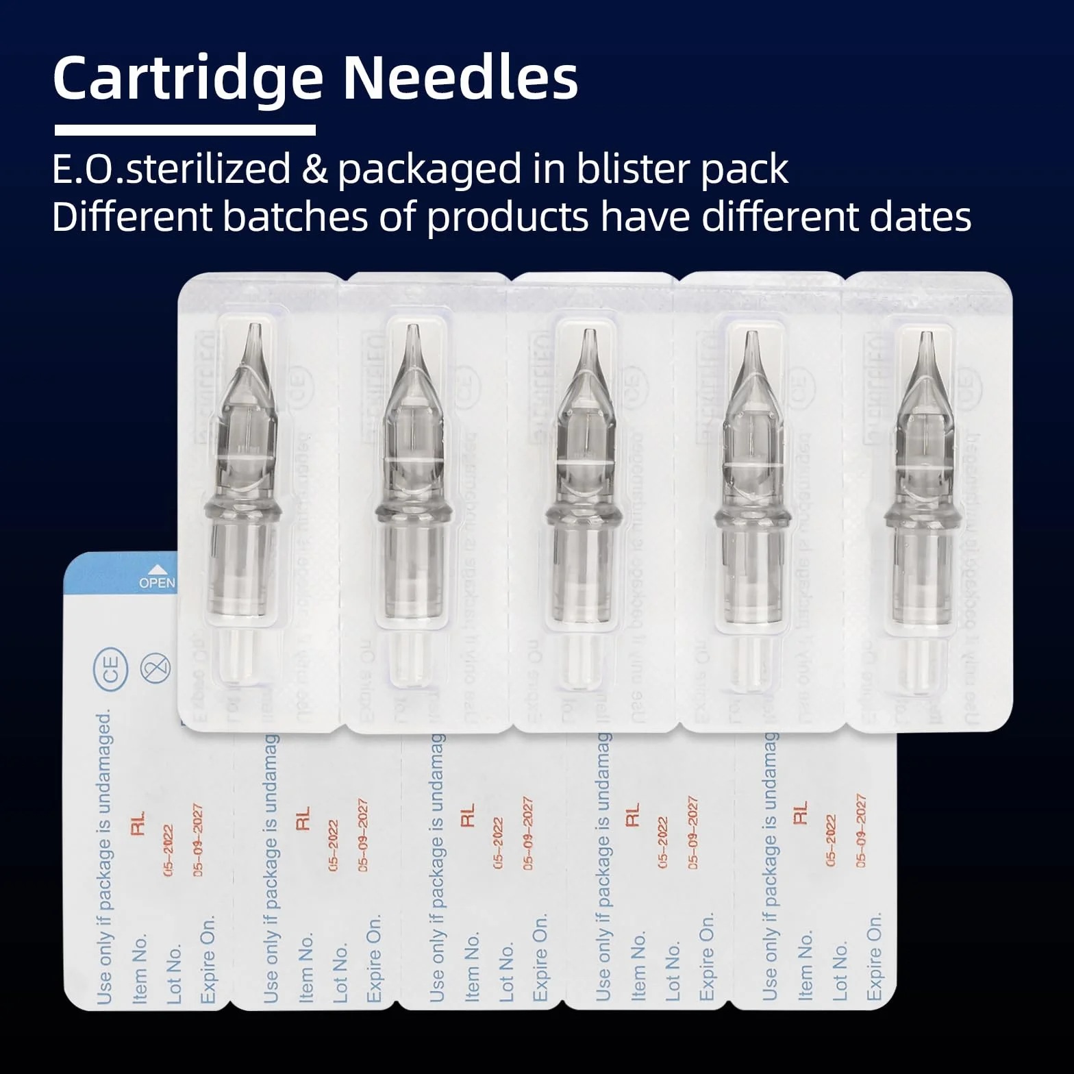 ATOMUS 30pcs Tattoo Cartridge Needles 1RL 3RL 5RL Tattoo Needles for Tattoo Pen Line Pattern Disposable Sterilized Tattoo Needle Round Liner for Pen Rotary Machine Tattoo Supplies