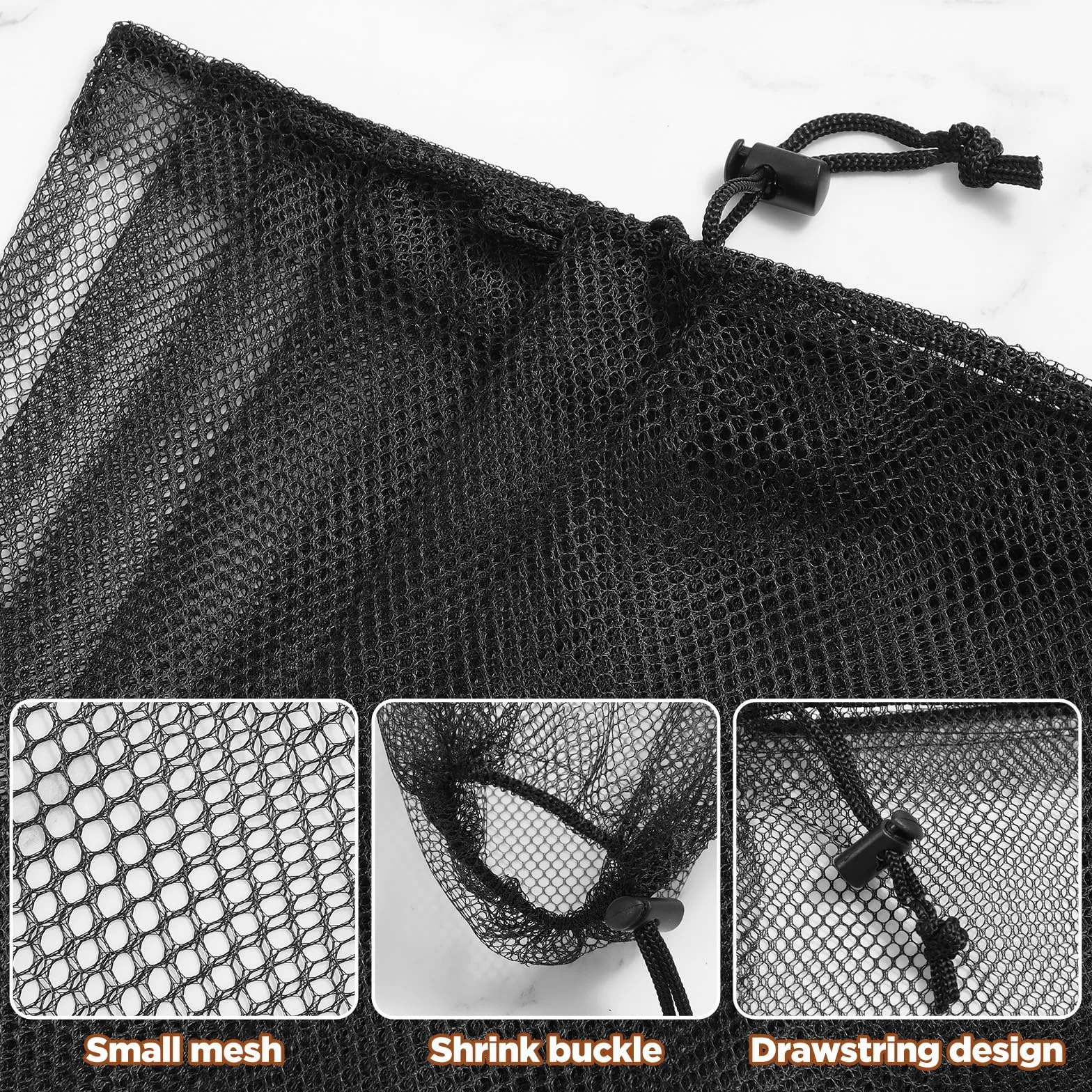 Torba siatkowa 7 sztuk 30x40 cm do pływania fitness treningu plaża podróż